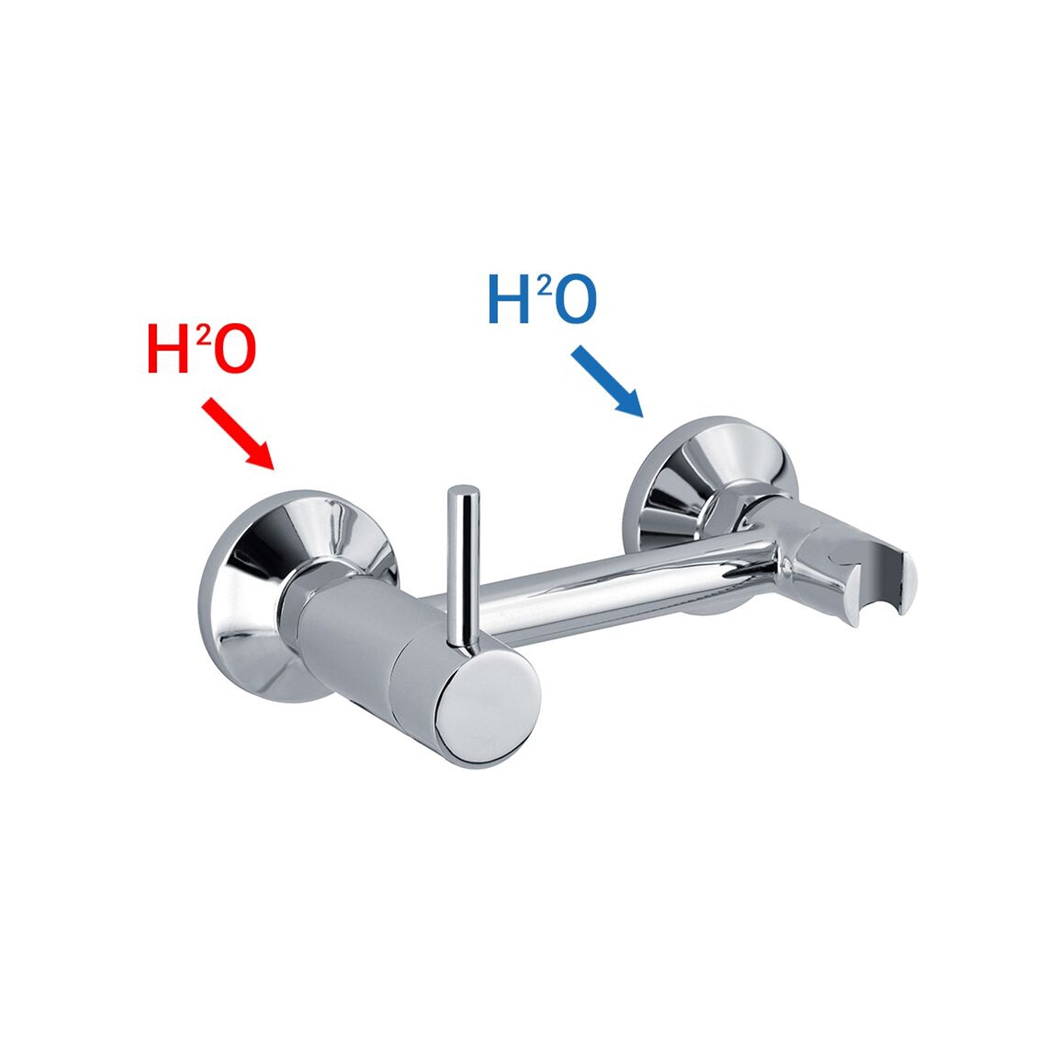 Miscelatore per idroscopino in ottone con supporto doccia acqua fredda e calda by CeramicStore | Lo specialista del tuo bagno
