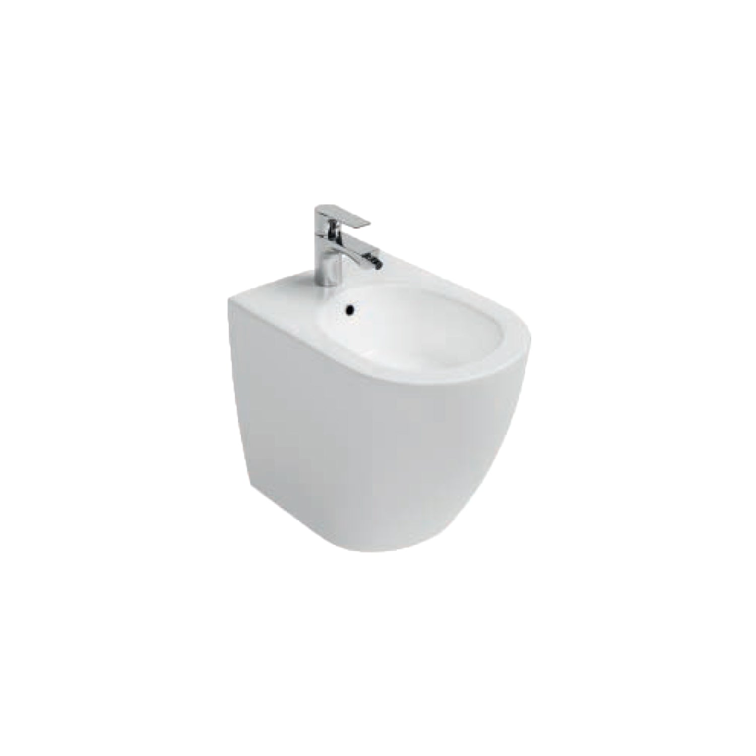 Sanitari Filomuro Rimless con copriwater Soft Close BathCore serie Infinity 53x36