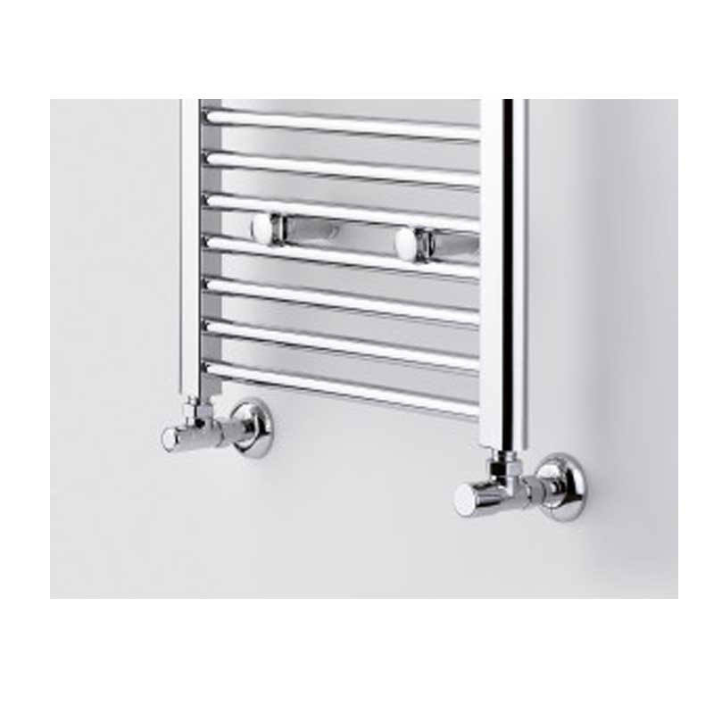 Kit Valvola e Detentore design Cromati per termoarredo RCR POLETTI by CeramicStore | Lo specialista del tuo bagno