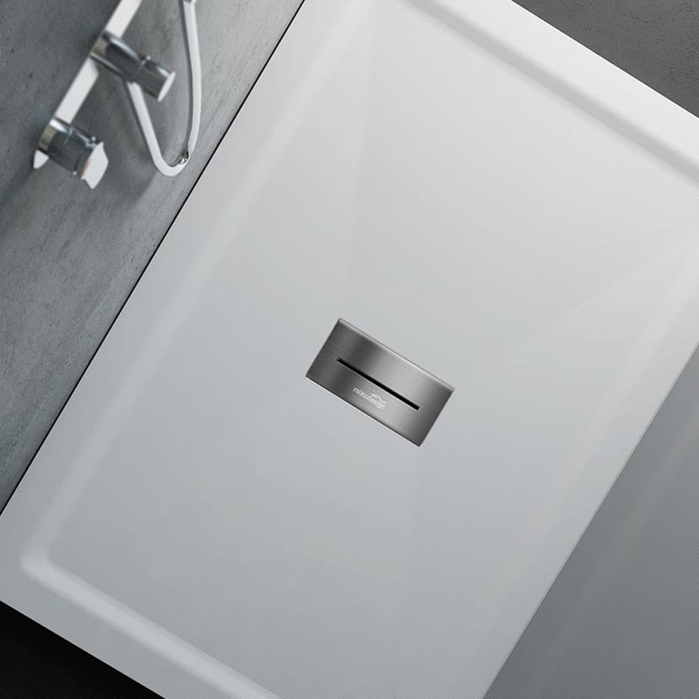 Piatto Doccia in acrilico 70X140 cm H4 con bordi squadrati Relax Design Puro