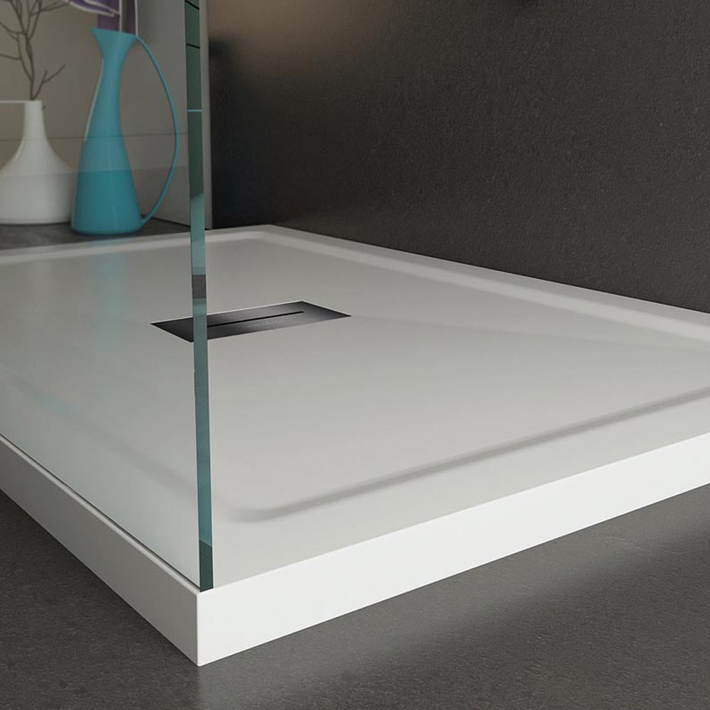 Piatto Doccia in acrilico 70X140 cm H4 con bordi squadrati Relax Design Puro