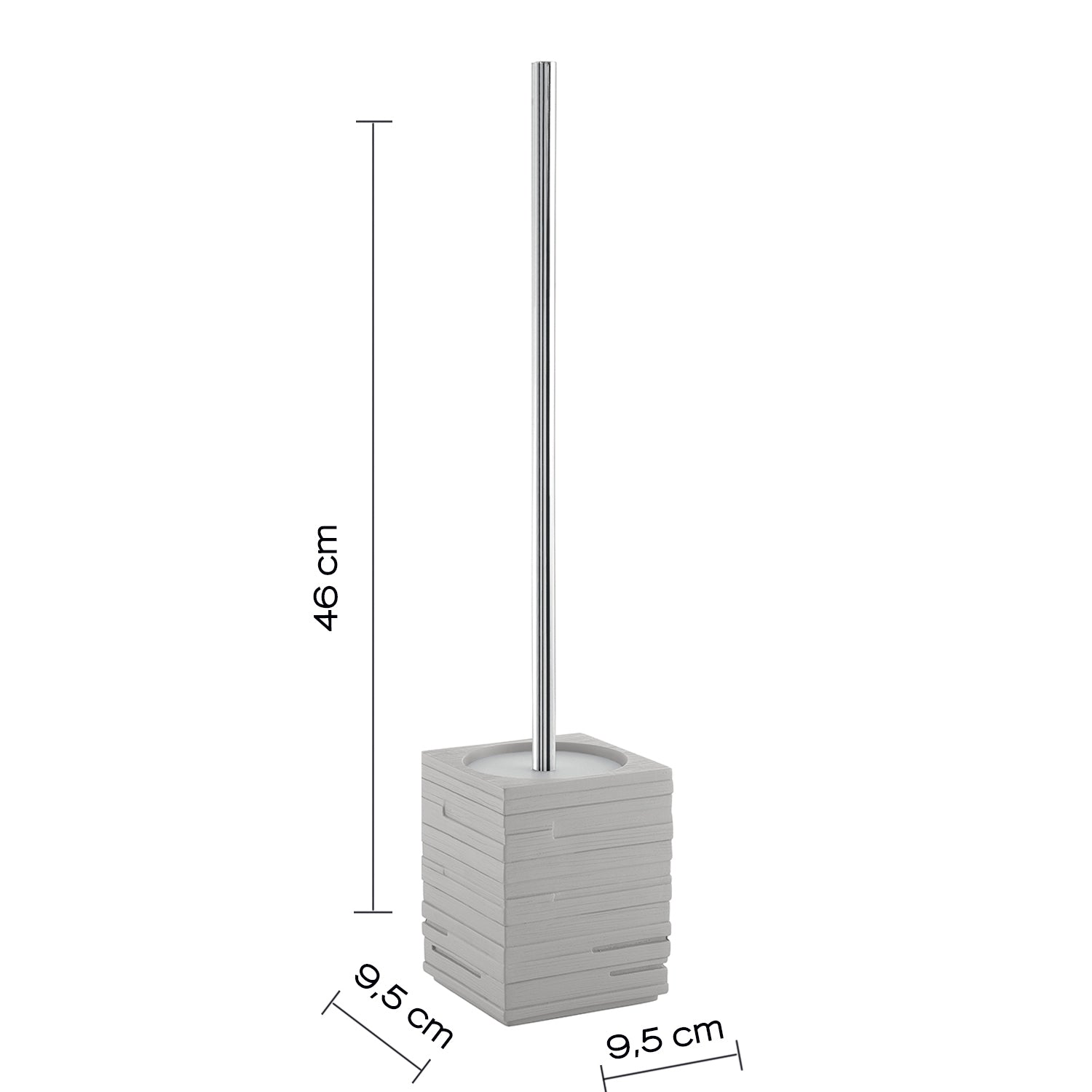 Scopino da appoggio con ciuffo in setole Gedy serie Quadrotto - Grigio by CeramicStore | Lo specialista del tuo bagno