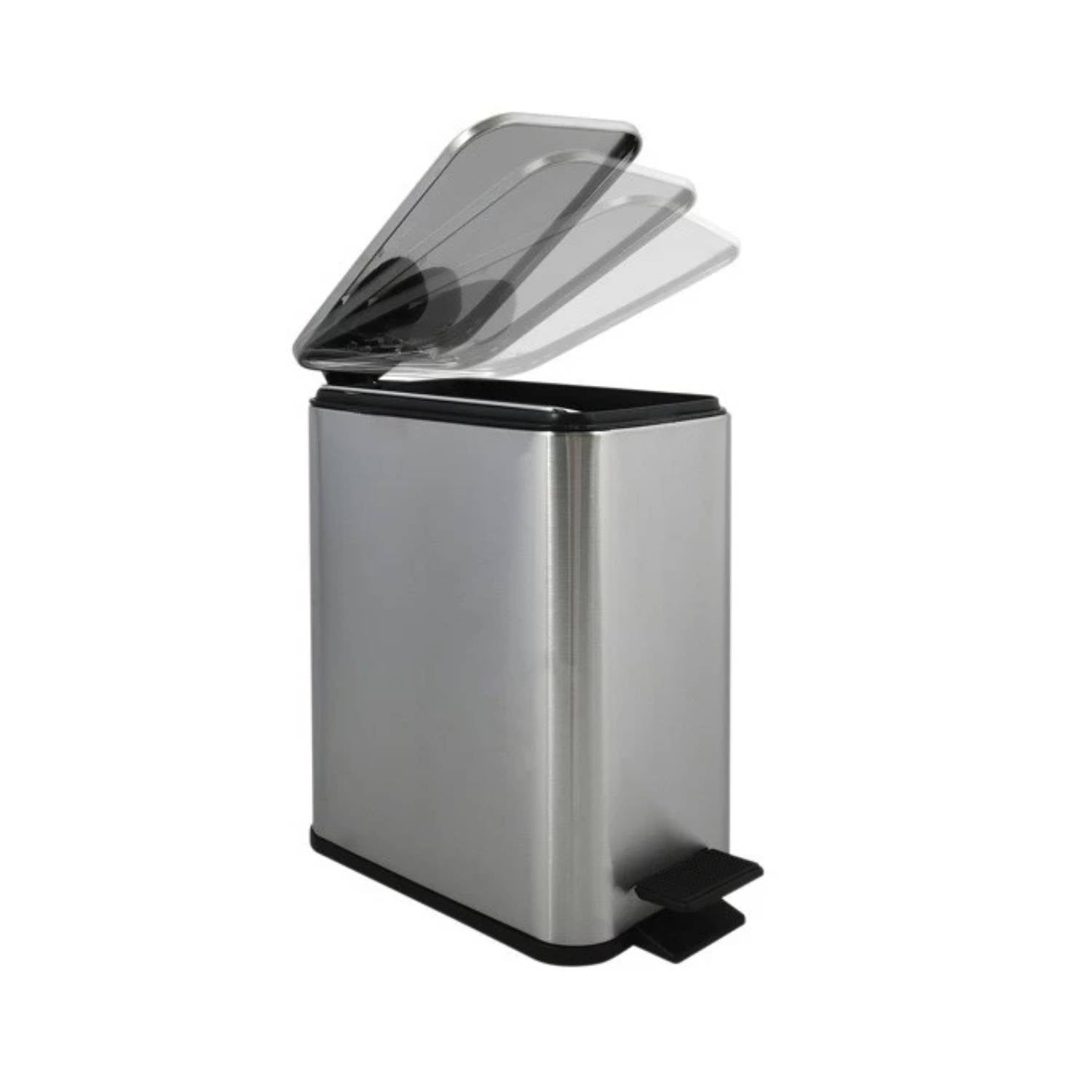 Pattumiera a pedale modello Erik capacità 5 litri in acciaio inox spazzolato by CeramicStore | Lo specialista del tuo bagno