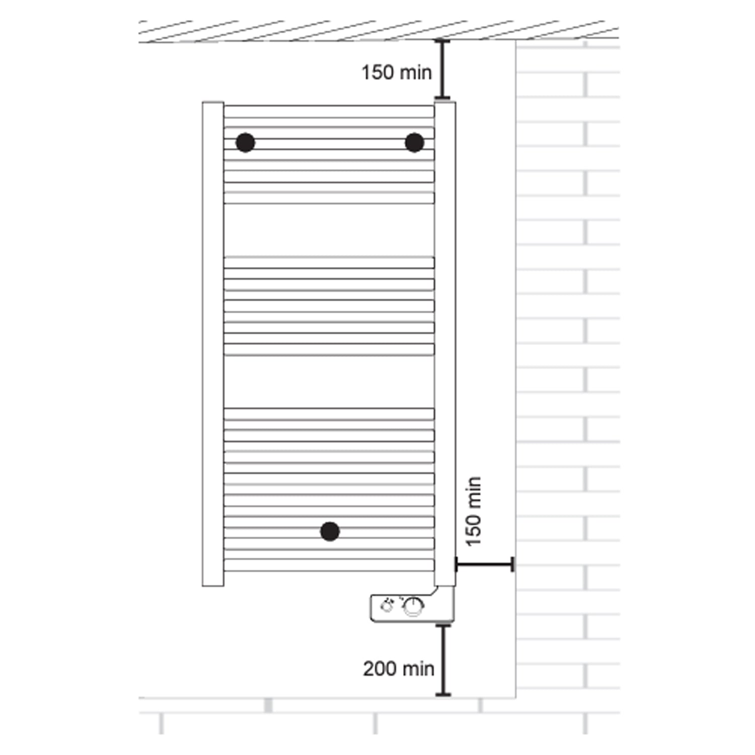 Termoarredo elettrico Lazzarini Cortina-Analogic bianco 1375x480 cm 750 watt by CeramicStore | Lo specialista del tuo bagno