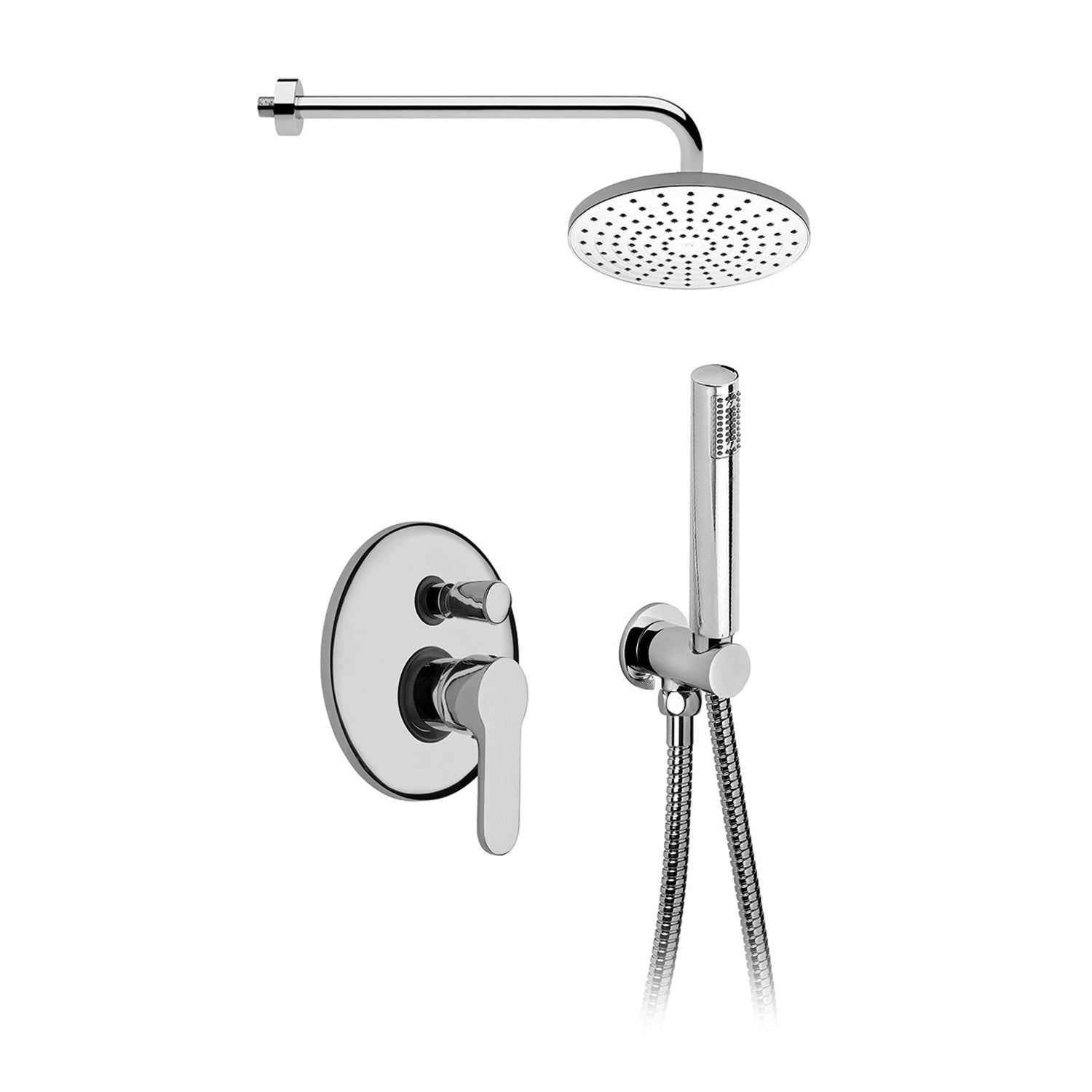 Set doccia completo in Abs e ottone cromato serie Convivio by CeramicStore | Lo specialista del tuo bagno