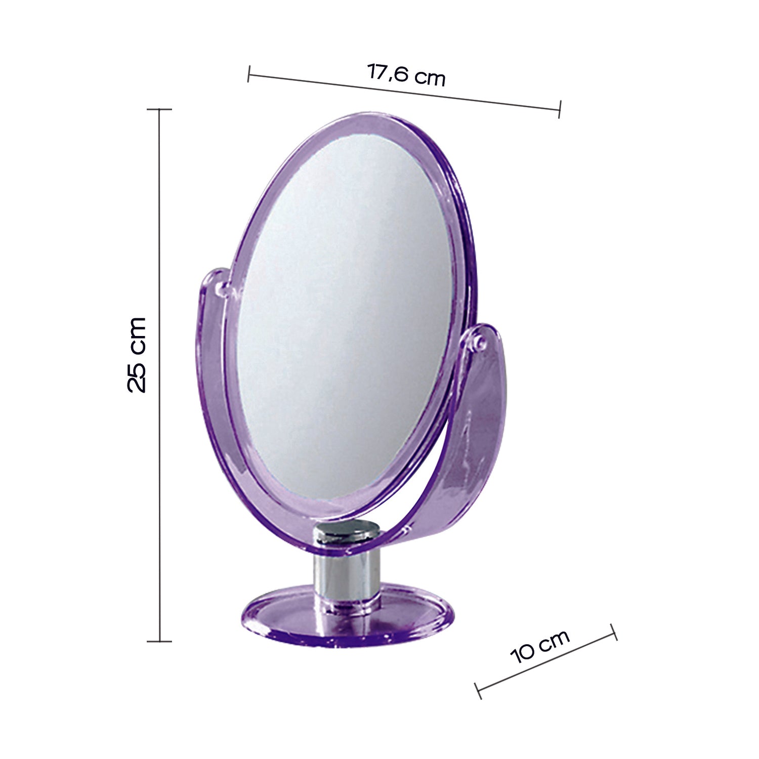 Specchio ovale ingranditore bifacciale di Gedy - Lilla by CeramicStore | Lo specialista del tuo bagno