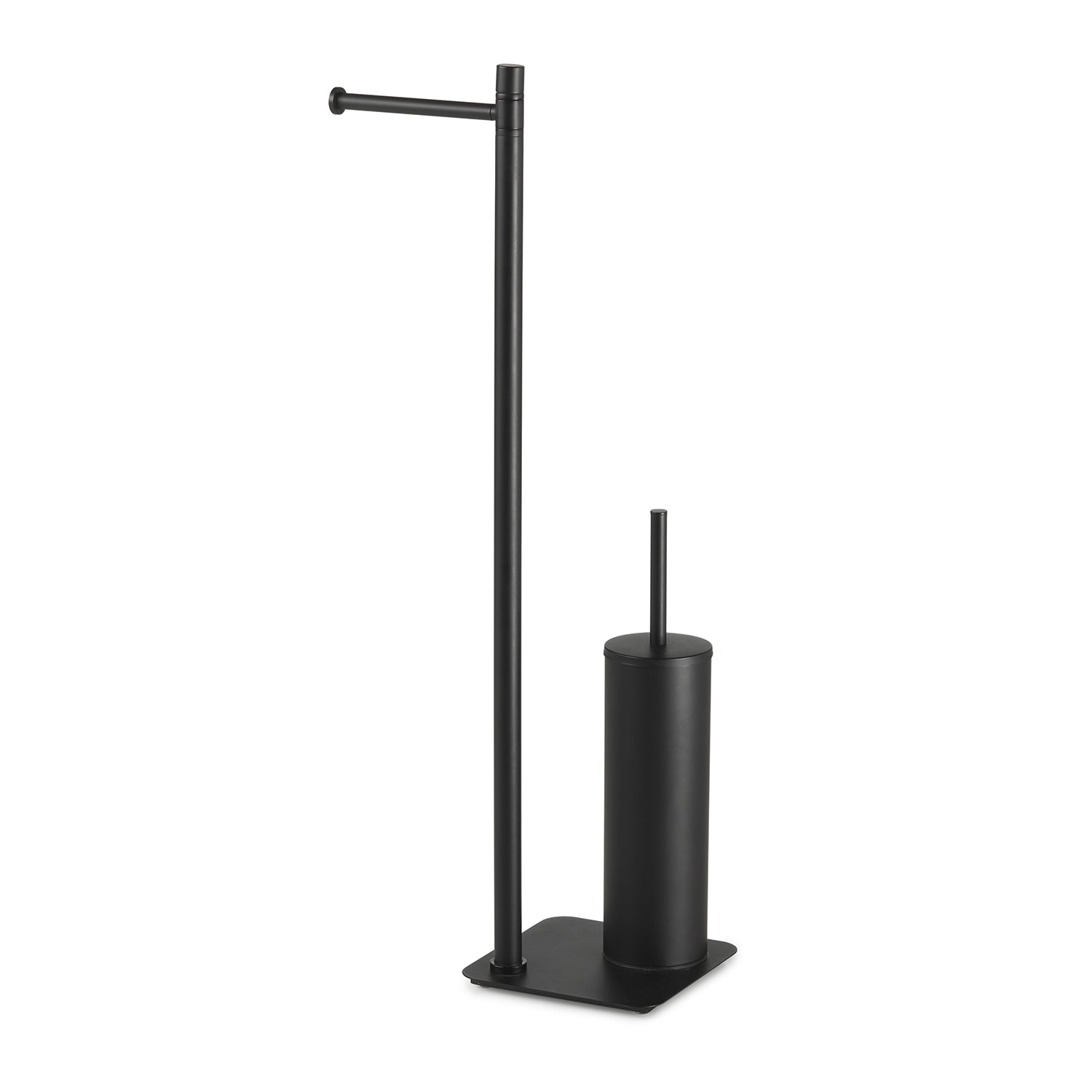 Piantana portarotolo e porta scopino Art๠di Gedy - Nero Matt