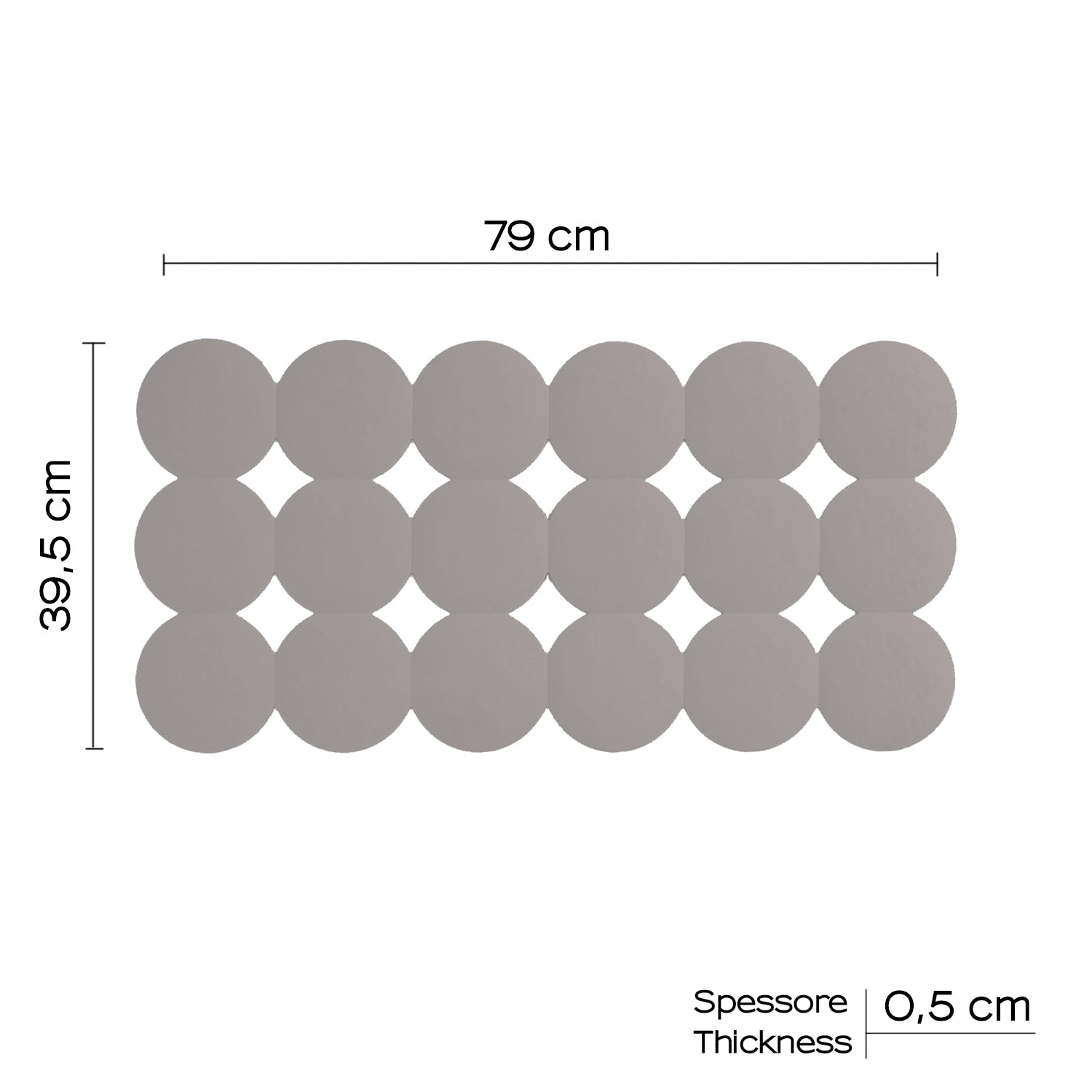 Tappeto antiscivolo vasca Giotto di Gedy 39x79 cm - Tortora chiaro by CeramicStore | Lo specialista del tuo bagno