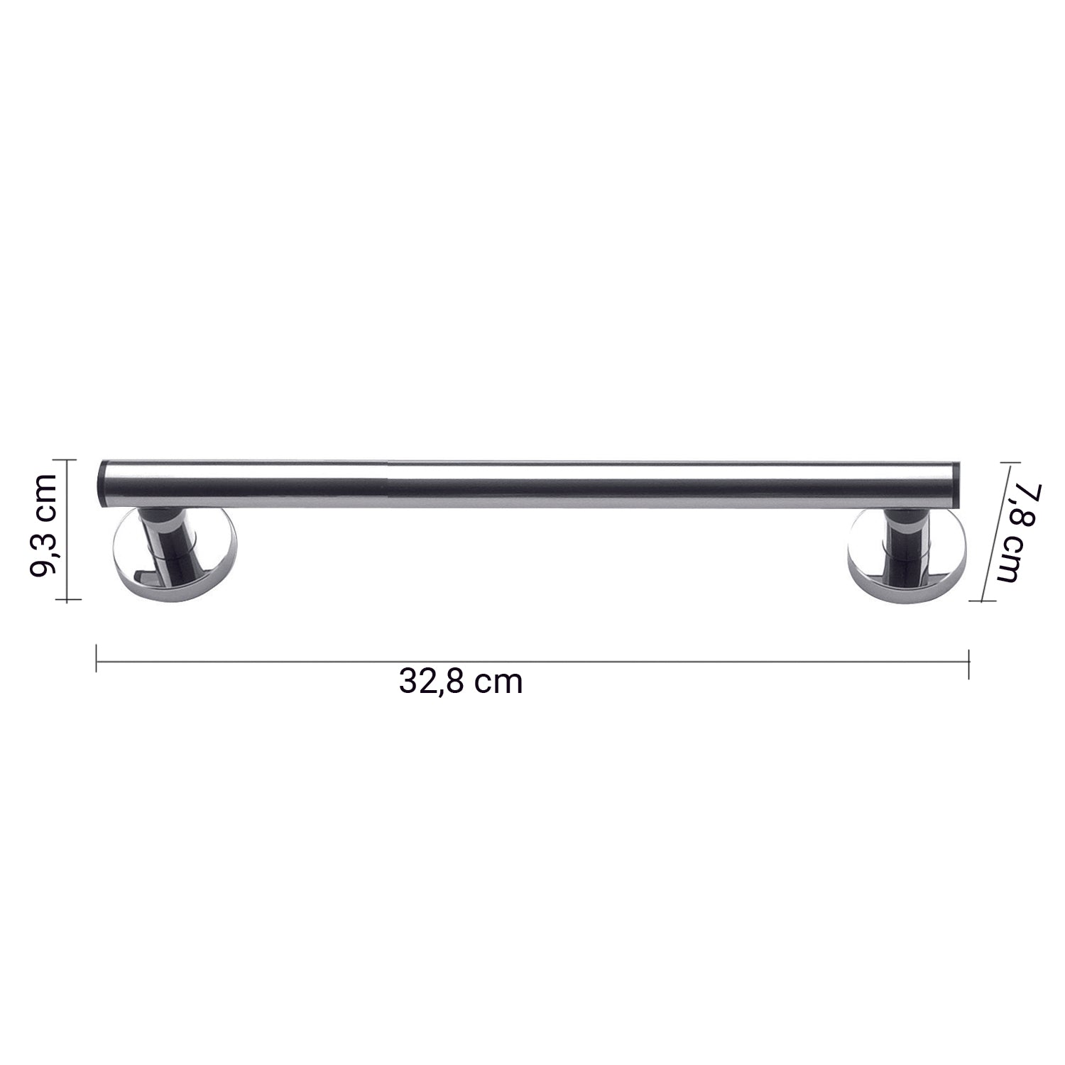 Maniglione orizzontale e verticale cm 32 adatto per anziani e disabili