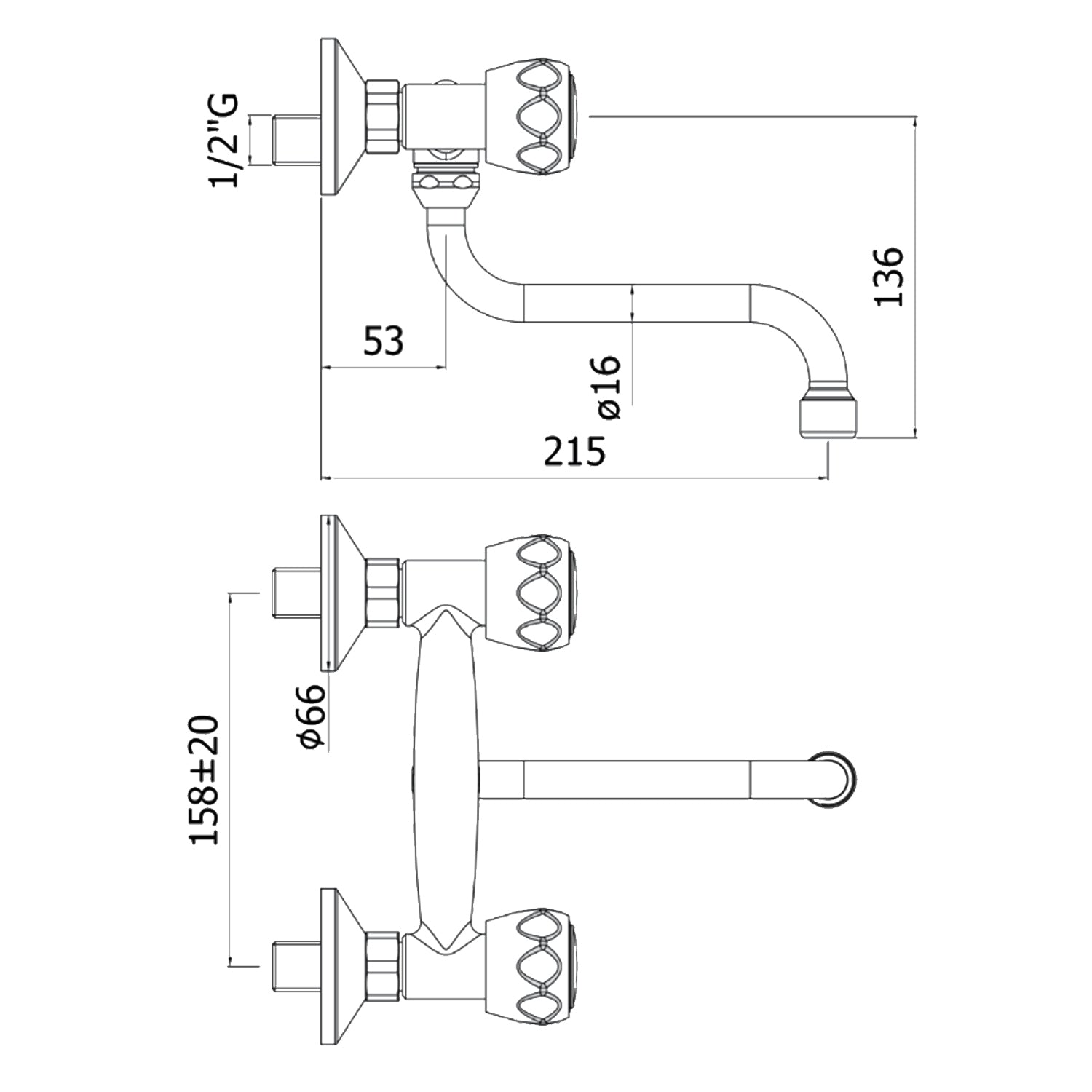 Gruppo Lavello a Muro Paffoni Serie Danubio con Canna Orientabile €œS€ €“ Cromo by CeramicStore | Lo specialista del tuo bagno