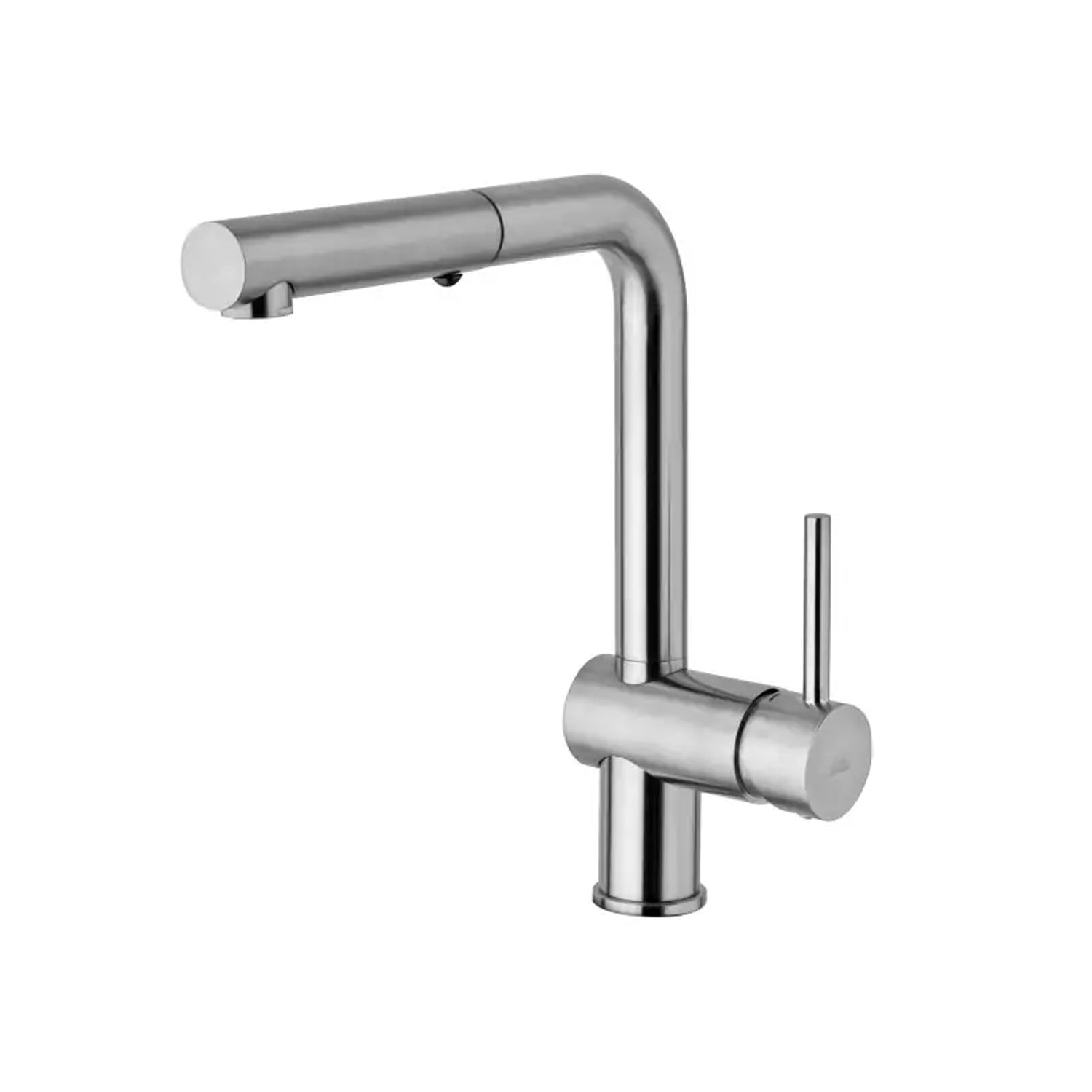 Miscelatore lavello con canna orientabile e doccia estraibile Paffoni Light Exclusive Edition in ottone Steel Looking by CeramicStore | Lo specialista del tuo bagno