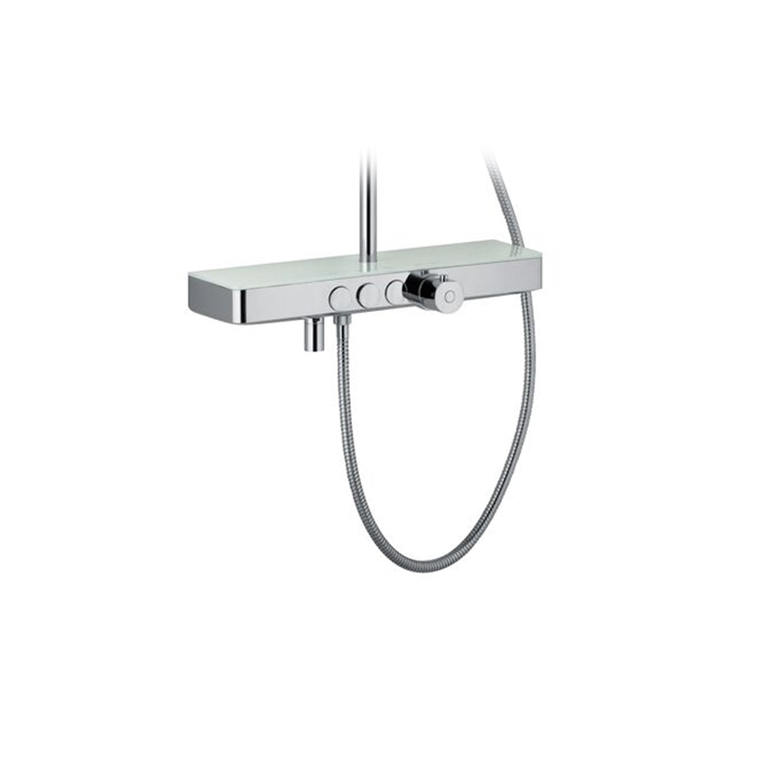 Colonna doccia tonda con soffione, bocca riempi vasca e termostatico by CeramicStore | Lo specialista del tuo bagno