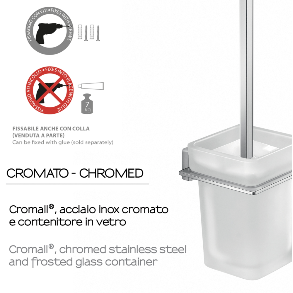 Scopino a parete in Acciaio Inox Gedy modello Atena - Cromato by CeramicStore | Lo specialista del tuo bagno