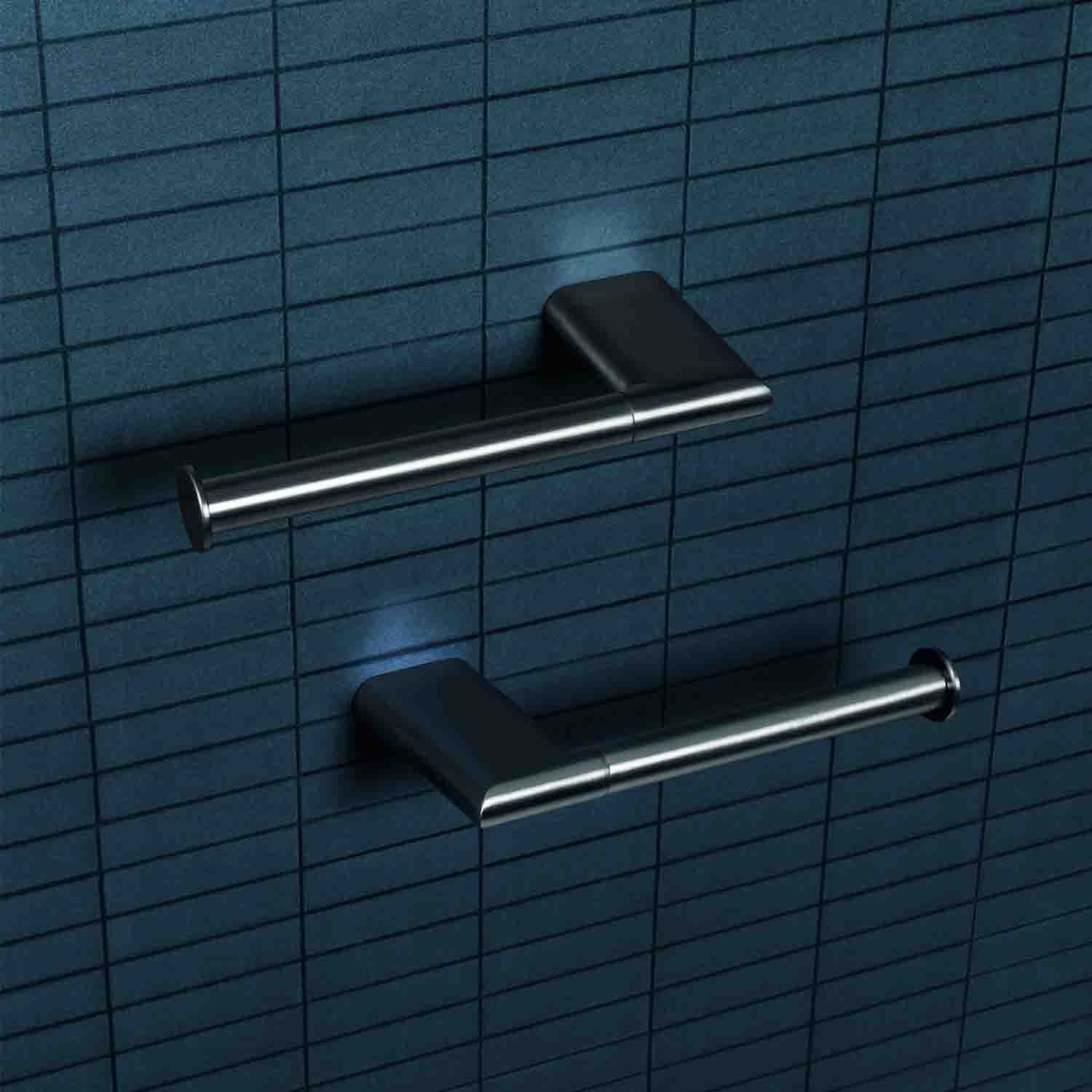 Porta rotolo Destro in ottone cromato Colombo Design collezione Mini Con fissaggio a tassello