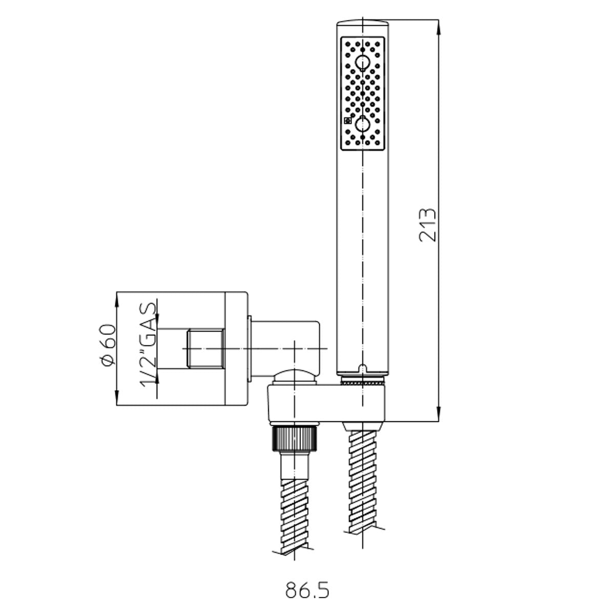 Composizione doccia soffione tondo Ares diametro 300 mm e kit duplex Bossini by CeramicStore | Lo specialista del tuo bagno