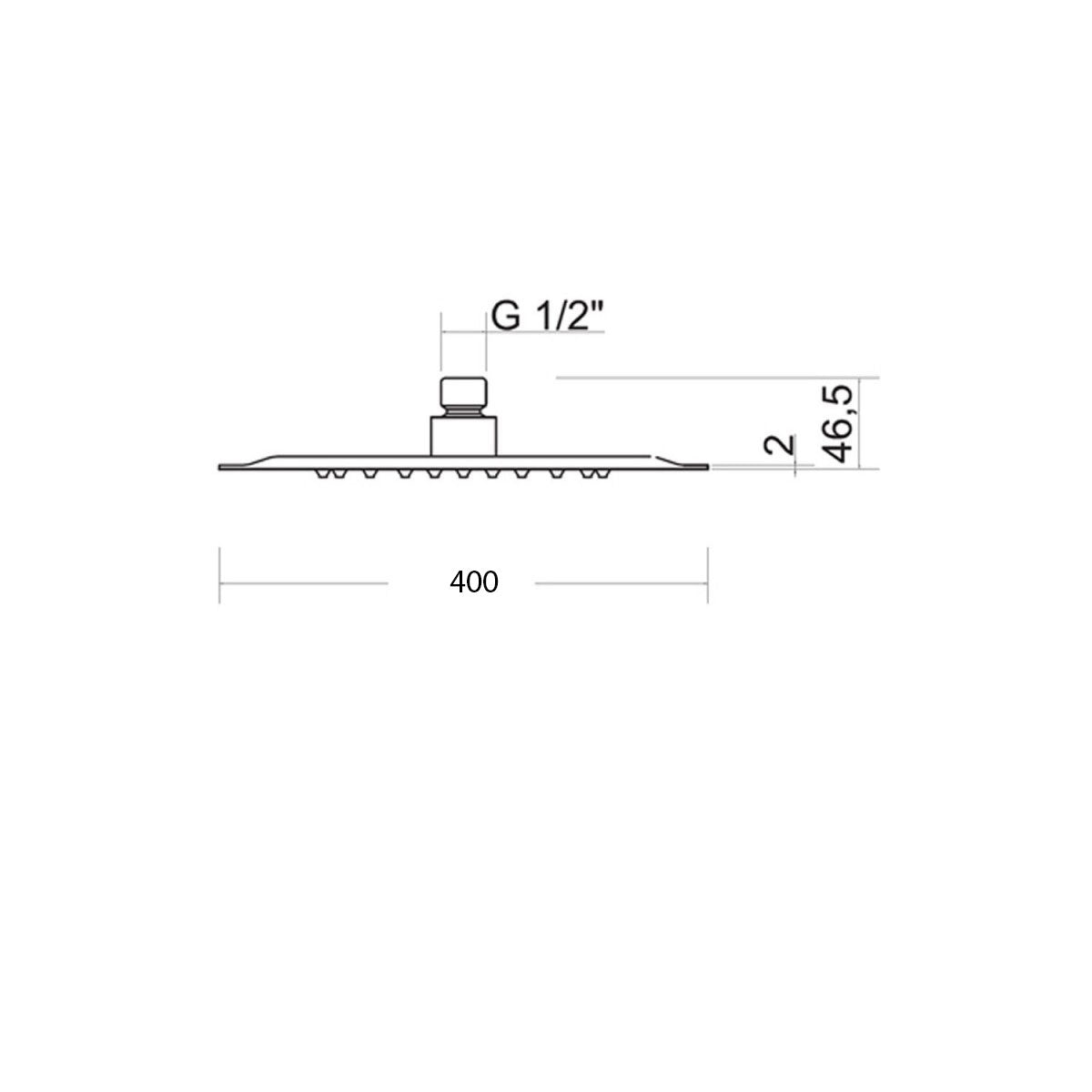 Composizione doccia soffione tondo Ares diametro 400 mm e kit duplex Bossini by CeramicStore | Lo specialista del tuo bagno