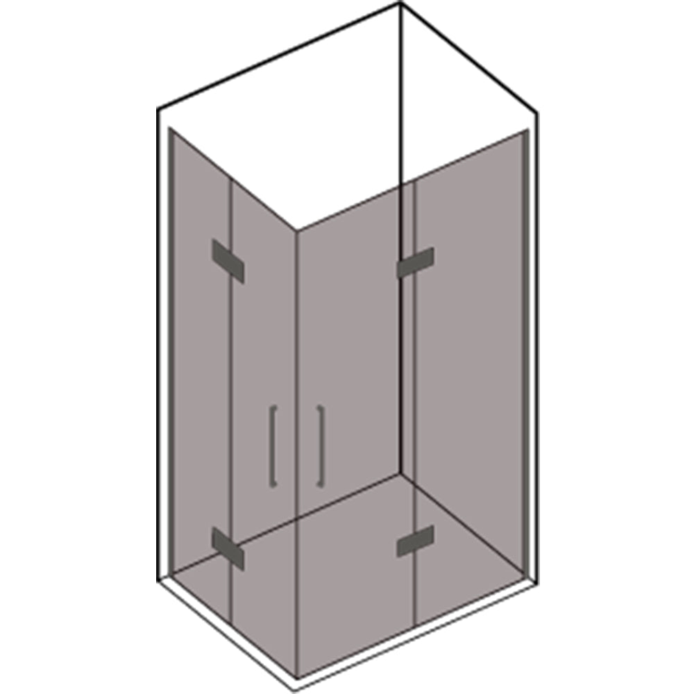 Box doccia con apertura angolare a soffietto cm 100x100 modello Beauty in cristallo temperato mm 8 by CeramicStore | Lo specialista del tuo bagno