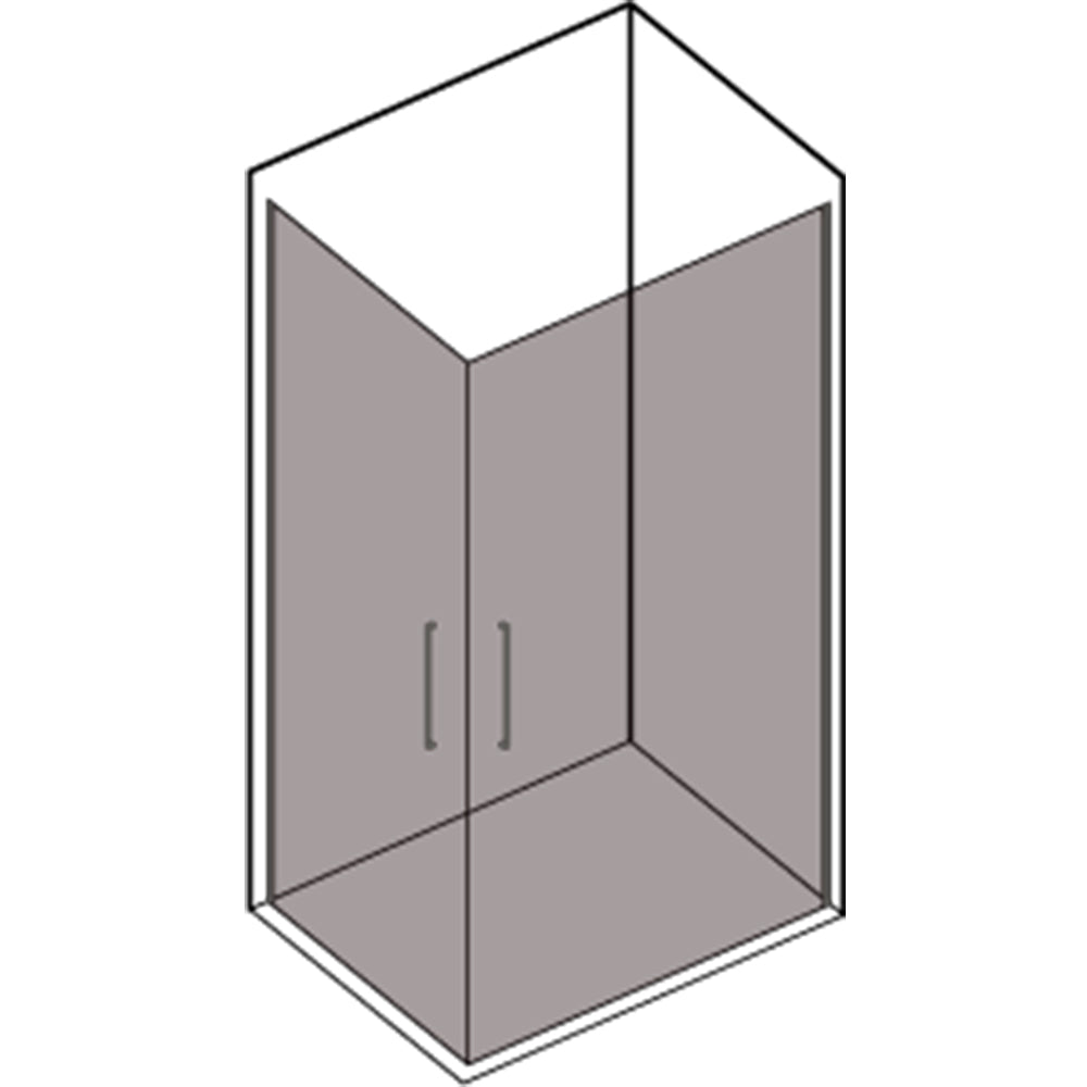 Box doccia con apertura angolare doppio battente cm 80x90 modello Beauty in cristallo temperato mm 8 by CeramicStore | Lo specialista del tuo bagno