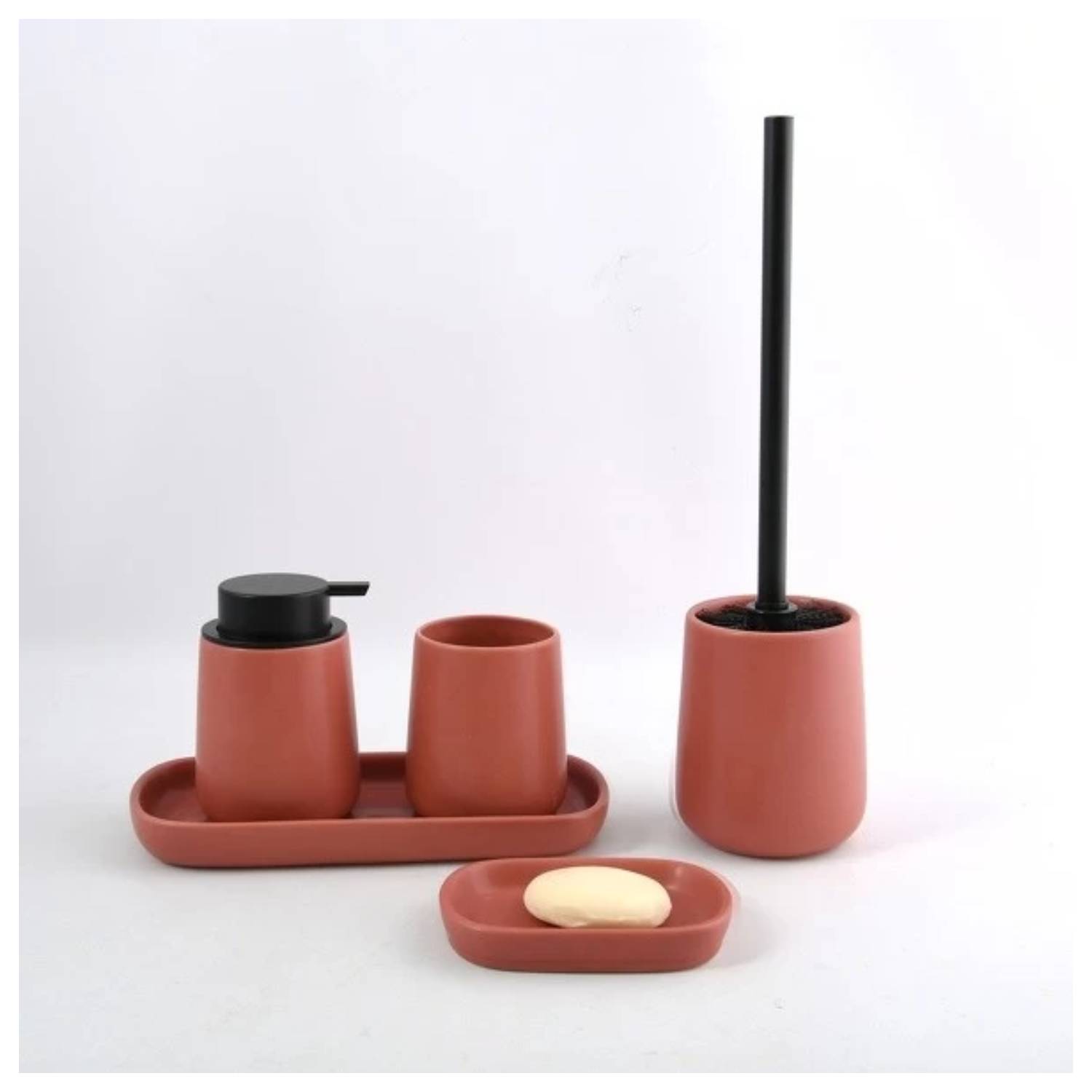 Spazzola igienica in ceramica modello Maonie colore terracotta by CeramicStore | Lo specialista del tuo bagno
