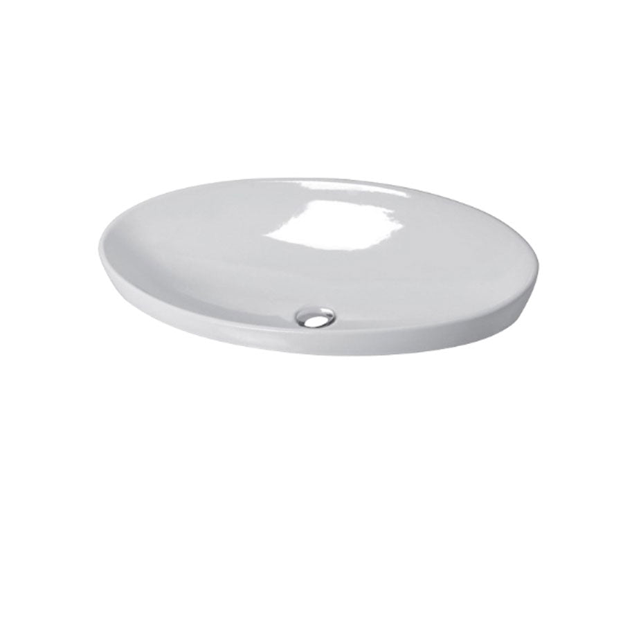 Lavabo sferico semincasso in ceramica bianca lucida 88x44cm serie sfera Disegno-Ceramica by CeramicStore | Lo specialista del tuo bagno