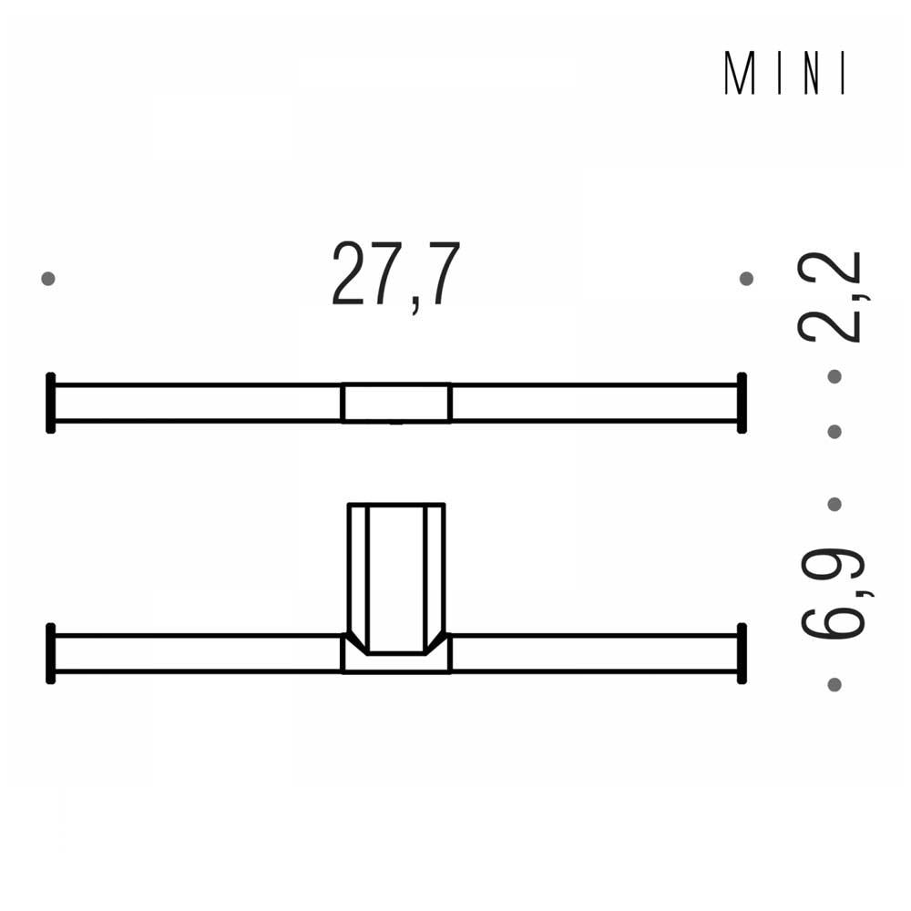 Porta rotolo Doppio in ottone cromato Colombo Design collezione Mini Con fissaggio a tassello