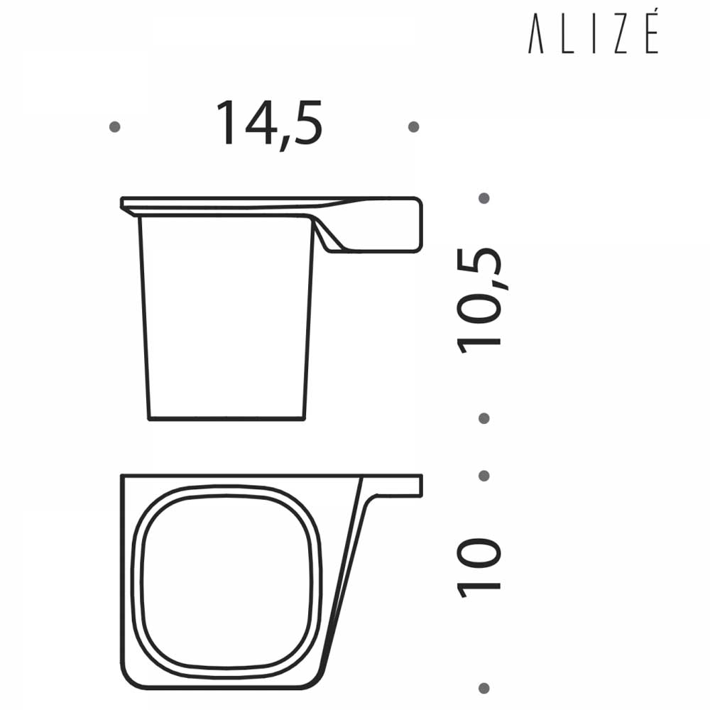 Porta Spazzolino in ottone cromato e vetro versione Sinistro Colombo Design collezione AlizਠCon fissaggio a tassello inclusi