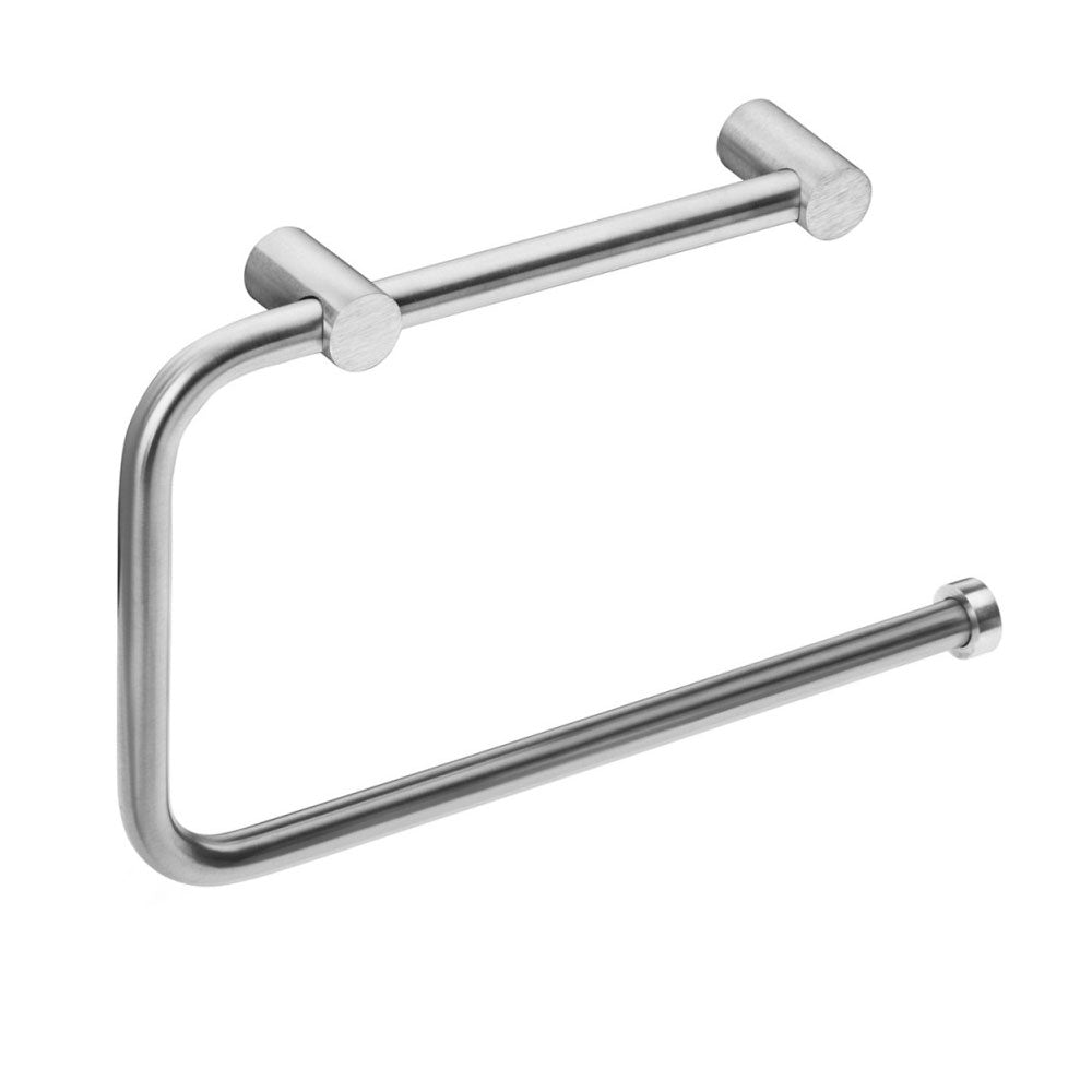 Porta asciugamani sospeso ad anello in acciaio inossidabile satinato della collezione 'Logic' by Cosmic cm 20 by CeramicStore | Lo specialista del tuo bagno
