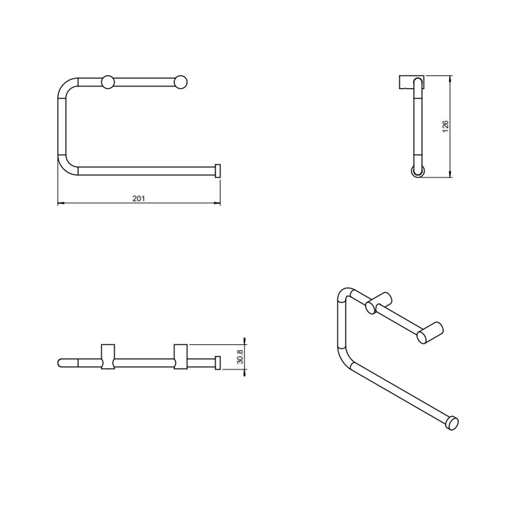 Porta asciugamani sospeso ad anello in acciaio inossidabile satinato della collezione 'Logic' by Cosmic cm 20 by CeramicStore | Lo specialista del tuo bagno