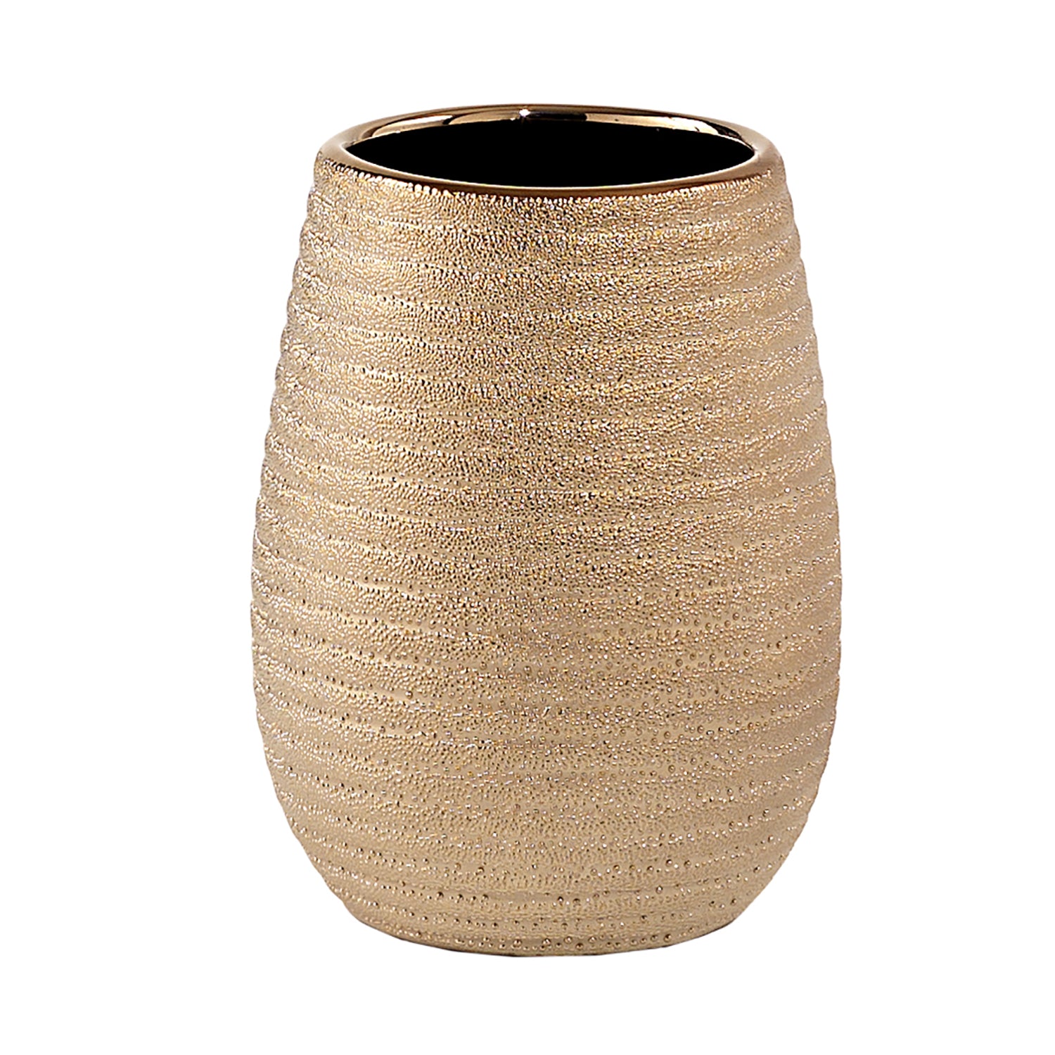 Portaspazzolini da appoggio in ceramica Gedy modello Astrid - Oro