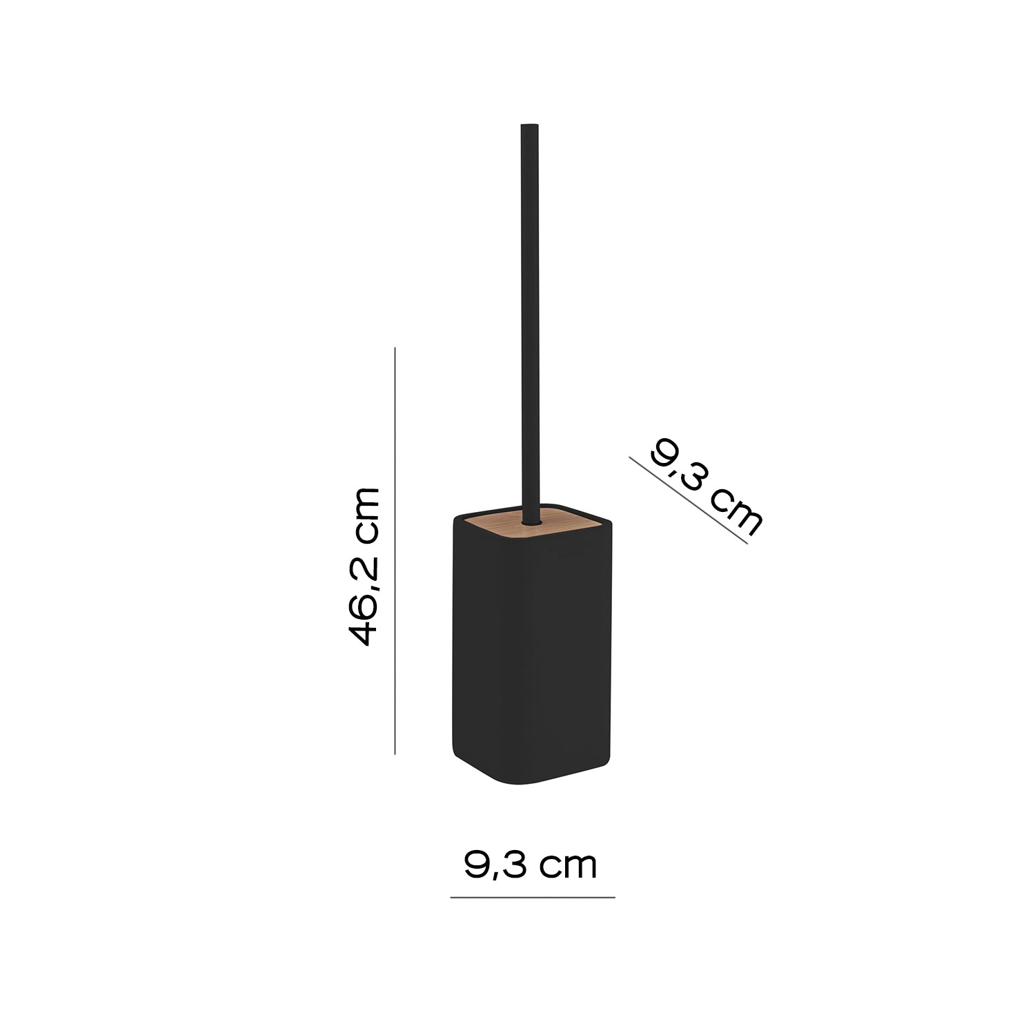 Scopino da appoggio con ciuffo in setole Gedy modello Ninfea - Nero Matt by CeramicStore | Lo specialista del tuo bagno