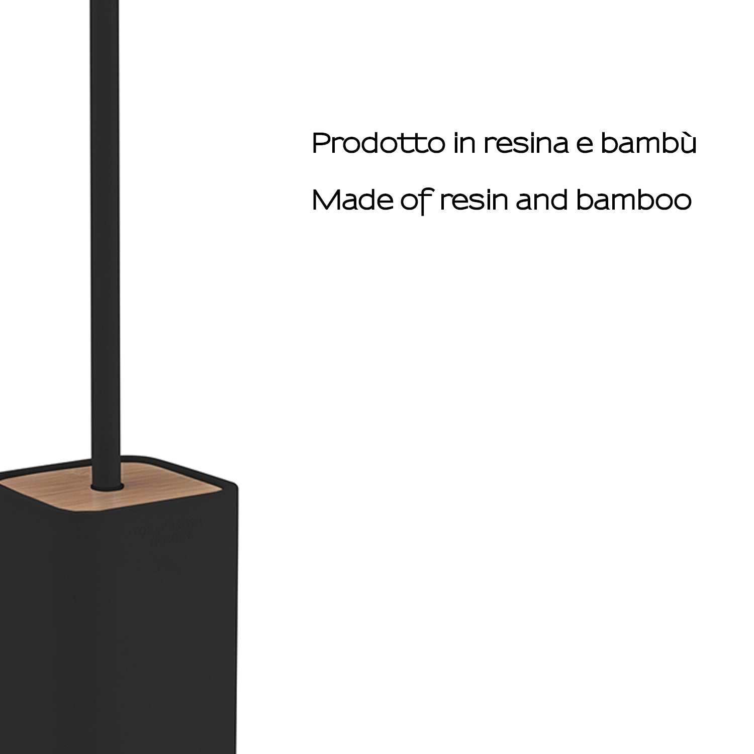 Scopino da appoggio con ciuffo in setole Gedy modello Ninfea - Nero Matt by CeramicStore | Lo specialista del tuo bagno