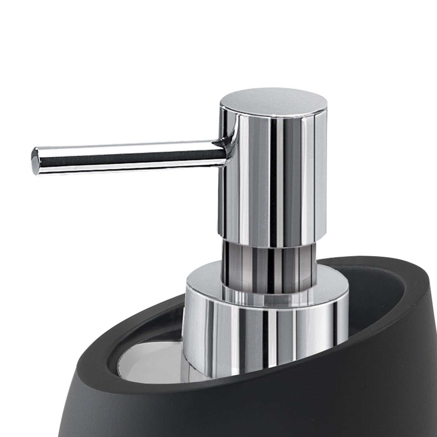 Dispenser sapone con erogatore in Cromall Gedy serie Iside - Nero Matt