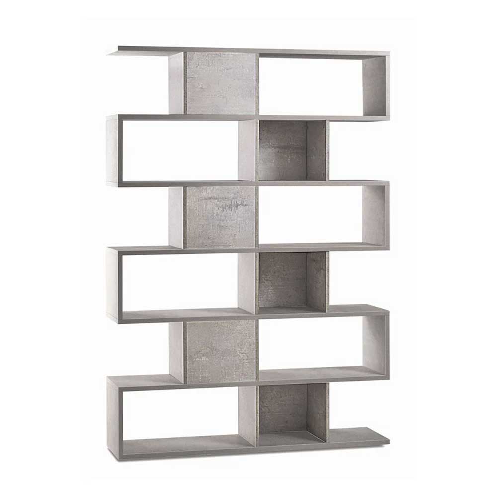 Libreria divisoria a 6 ripiani modulari finitura struttura Cemento / Finitura Cemento by Sarmog by CeramicStore | Lo specialista del tuo bagno
