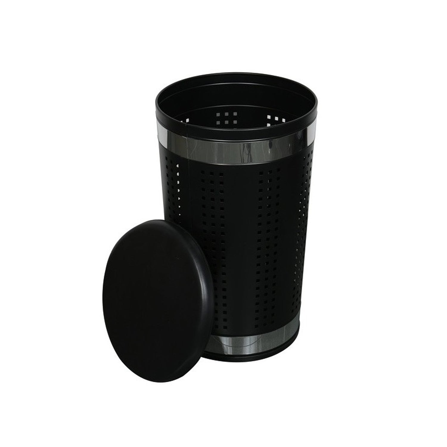 Cesto portabiancheria da 46L con fodera in Acciaio Inox - Nero by CeramicStore | Lo specialista del tuo bagno