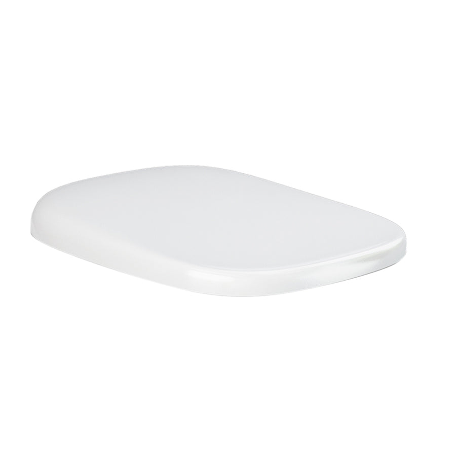 Coppia di sanitari filomuro con wc senza brida modello Illusion di Rak Ceramics compreso coprivaso cm 52