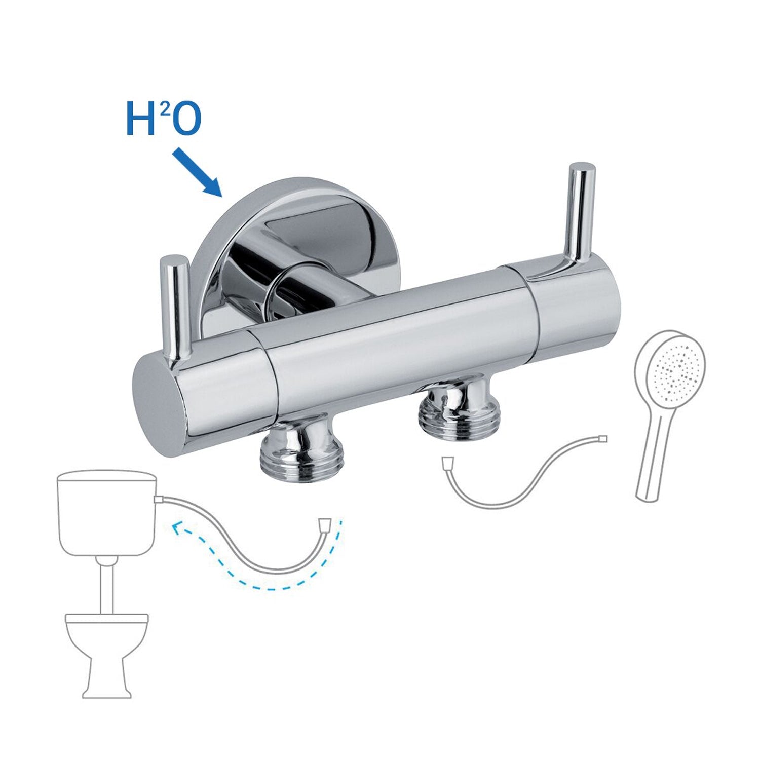 Rubinetto per idroscopino in ottone acqua fredda by CeramicStore | Lo specialista del tuo bagno