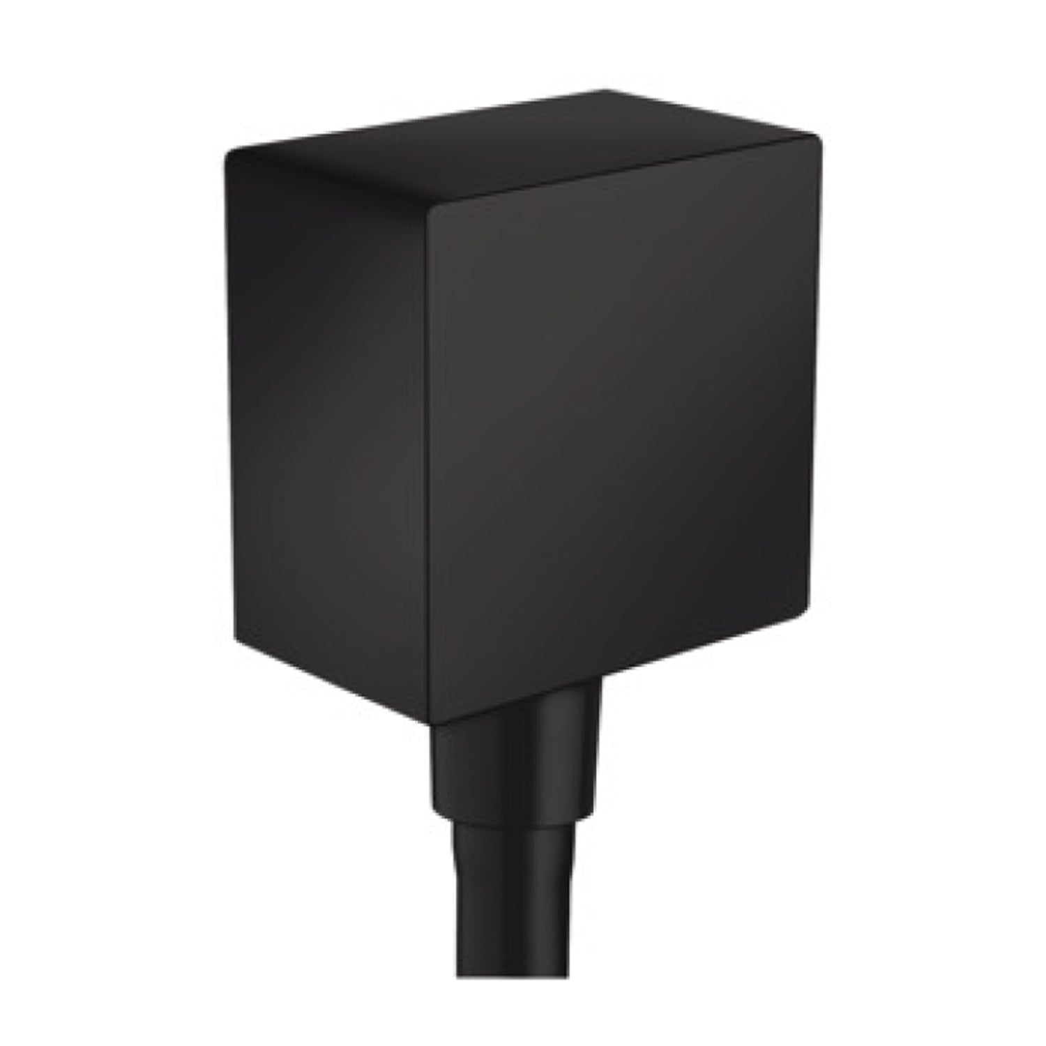Uscita a muro modello FixFit Square di Hansgrohe con valvola antiriflusso - Nero Opaco by CeramicStore | Lo specialista del tuo bagno