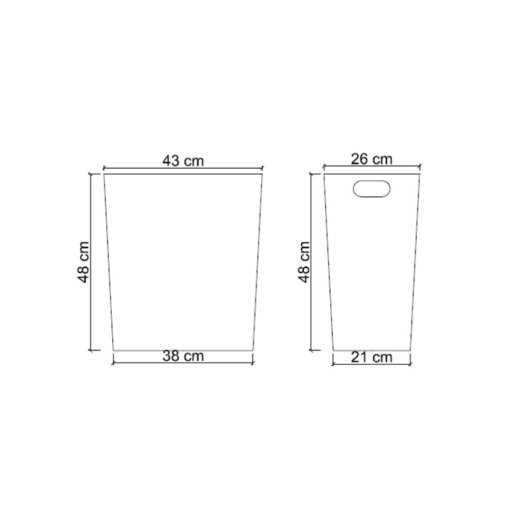 Porta Biancheria 'Koh-i-Noor' in ecopelle con sacca interna - cm 43x26x48h - Oro Metal by CeramicStore | Lo specialista del tuo bagno