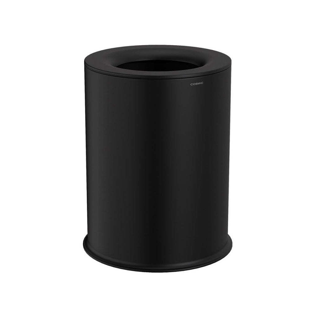 Cestino bagno da appoggio in acciaio inossidabile della collezione 'Black & White' by Cosmic - Nero satinato by CeramicStore | Lo specialista del tuo bagno