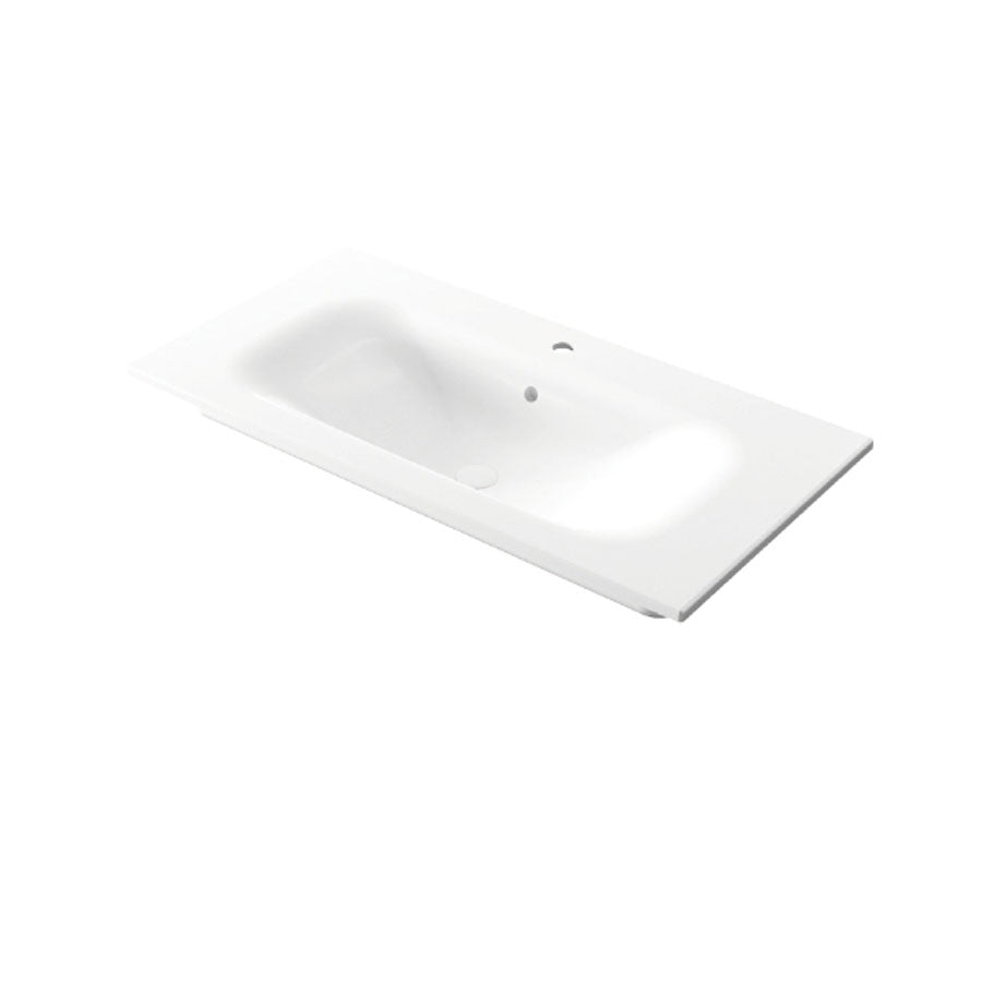Lavabo da incasso rettangolare in ceramica bianca lucida 101x51cm serie Soft Disegno-Ceramica by CeramicStore | Lo specialista del tuo bagno