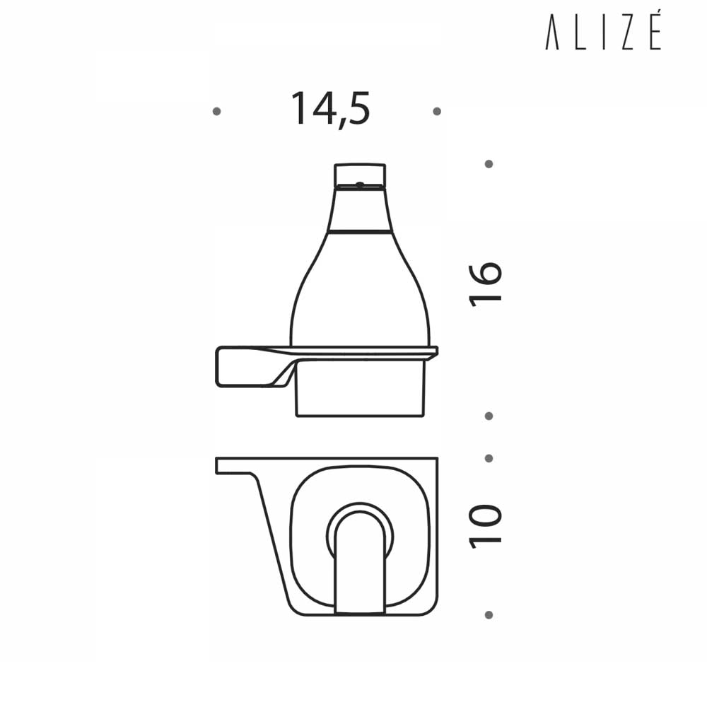 Dispenser Sapone in ottone cromato e vetro acidato versione Destra Colombo Design collezione AlizਠCon fissaggio a tassello inclusi by CeramicStore | Lo specialista del tuo bagno