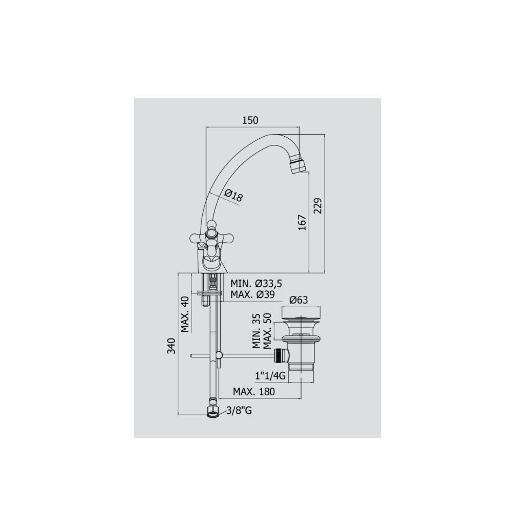 Rubinetto monoforo lavabo girevole serie Iris modello IRV077CO cromato oro Paffoni by CeramicStore | Lo specialista del tuo bagno