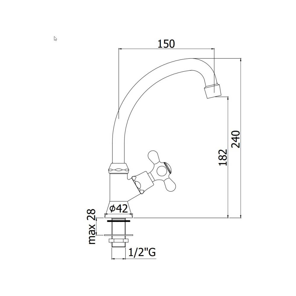 Rubinetto lavello con canna orientabile serie Iris modello IRV091CR cromo Paffoni by CeramicStore | Lo specialista del tuo bagno