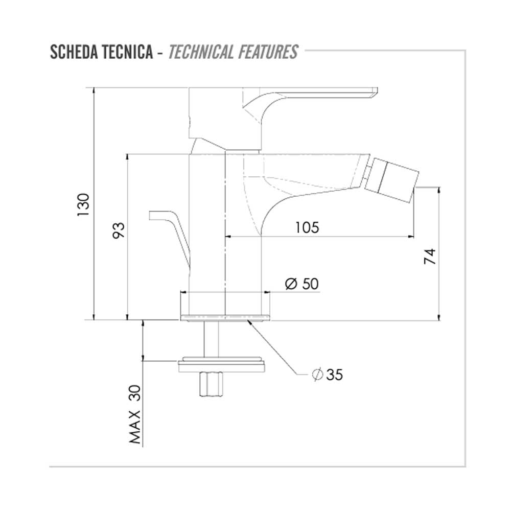 Set di miscelatori Lavabo e Bidet senza scarico finitura cromata collezione Energy di Remer Rubinetterie by CeramicStore | Lo specialista del tuo bagno