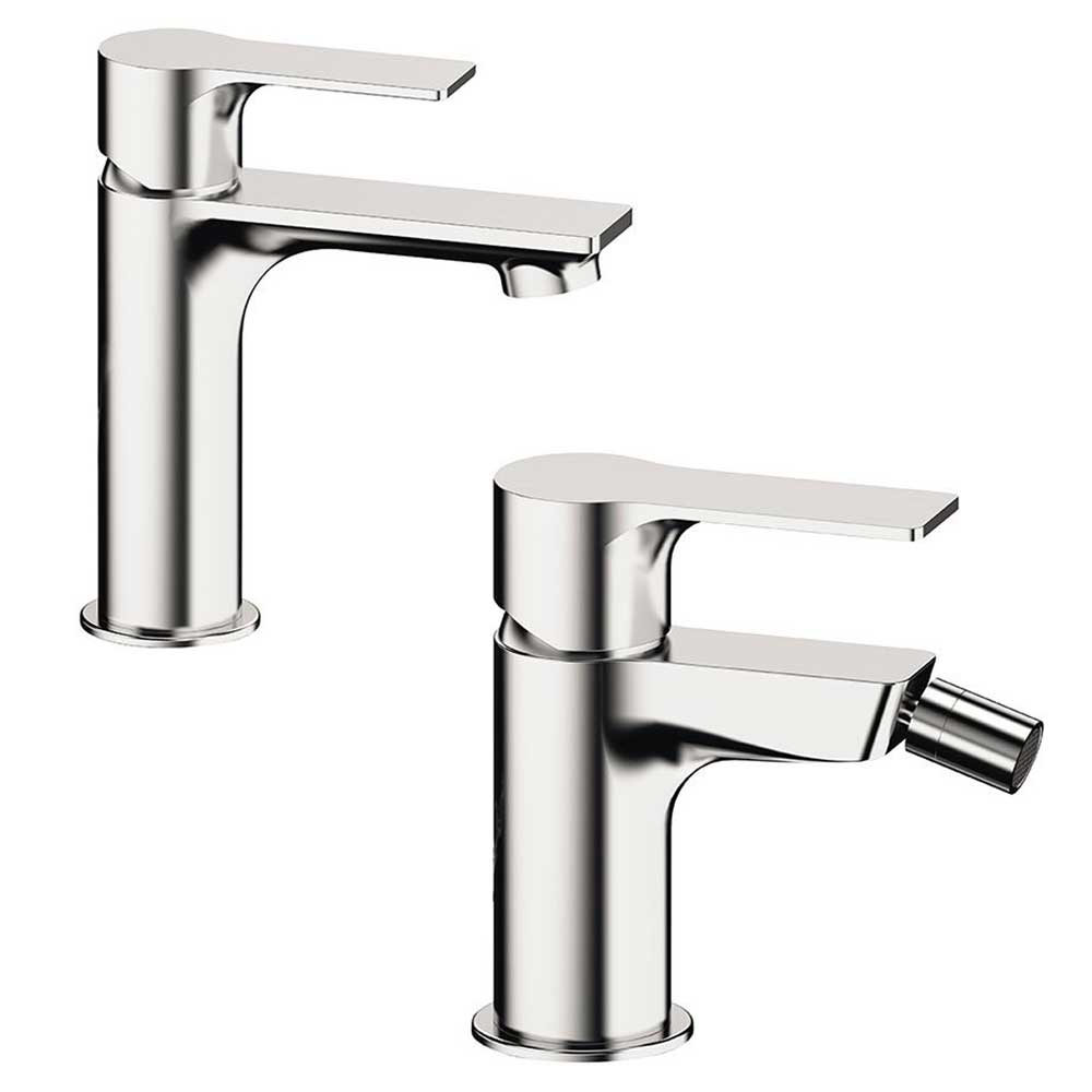 Set di miscelatori Lavabo e Bidet senza scarico finitura cromata collezione Energy di Remer Rubinetterie by CeramicStore | Lo specialista del tuo bagno