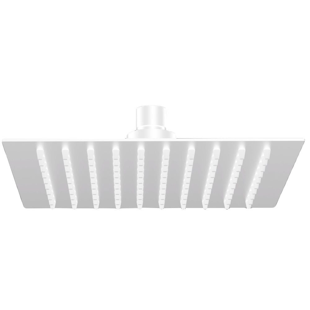 Soffione doccia ultrasottile quadrato cm 30x30 con braccio 40 cm Bianco Opaco by CeramicStore | Lo specialista del tuo bagno