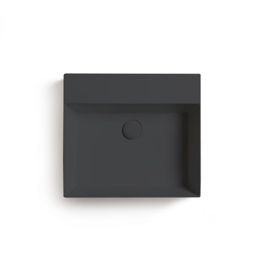Lavabo da appoggio squadrato Ceramica Azzurra Elegance 35x35 cm - Carbone