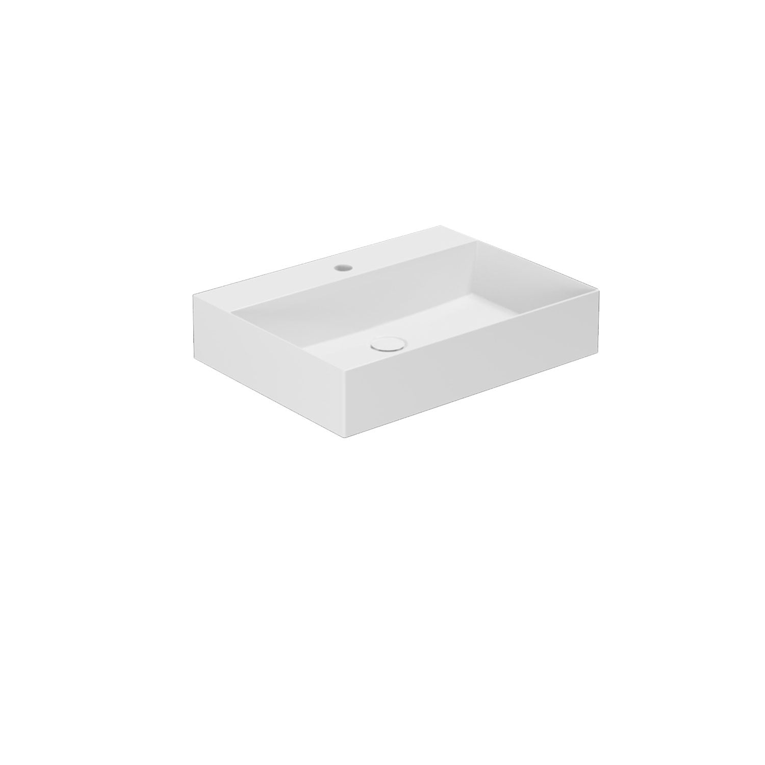 Lavabo da appoggio squadrato Ceramica Azzurra Elegance 50x45 cm - Cotone