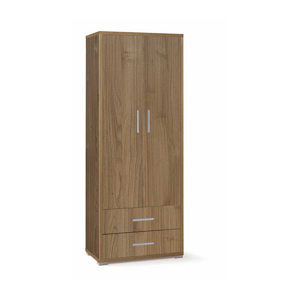 Mobile arredamento moderno a 2 ante e 2 cassetti con 4 ripiani finitura struttura Noce Stelvio / finitura frontale Noce Stelvio by Sarmog by CeramicStore | Lo specialista del tuo bagno