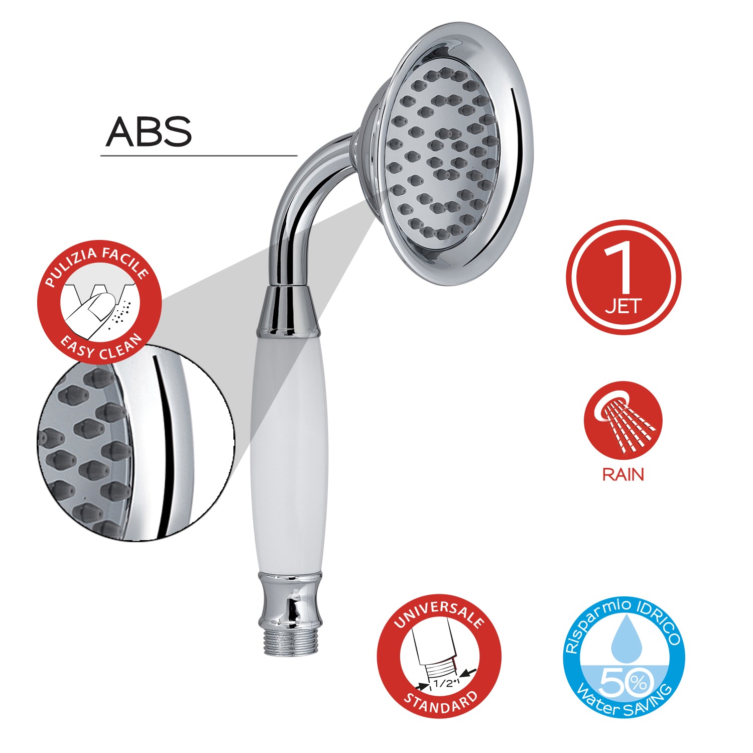 Doccetta liberty monogetto di Gedy - Cromo by CeramicStore | Lo specialista del tuo bagno